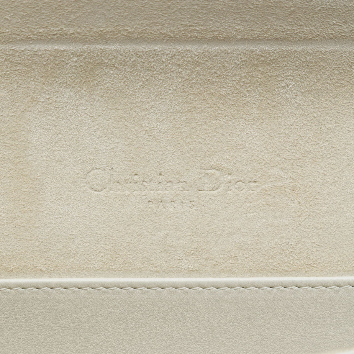 Dior DiorAmour Chinese Valentines Lambskin Cannage Lady Dior Clutch on Chain — White