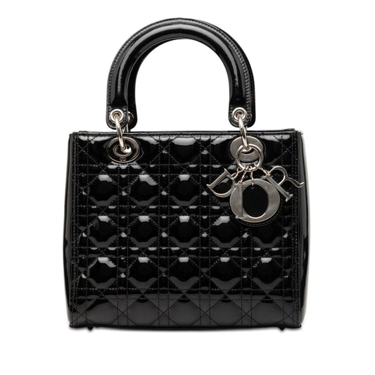Dior Medium Patent Cannage Lady Dior