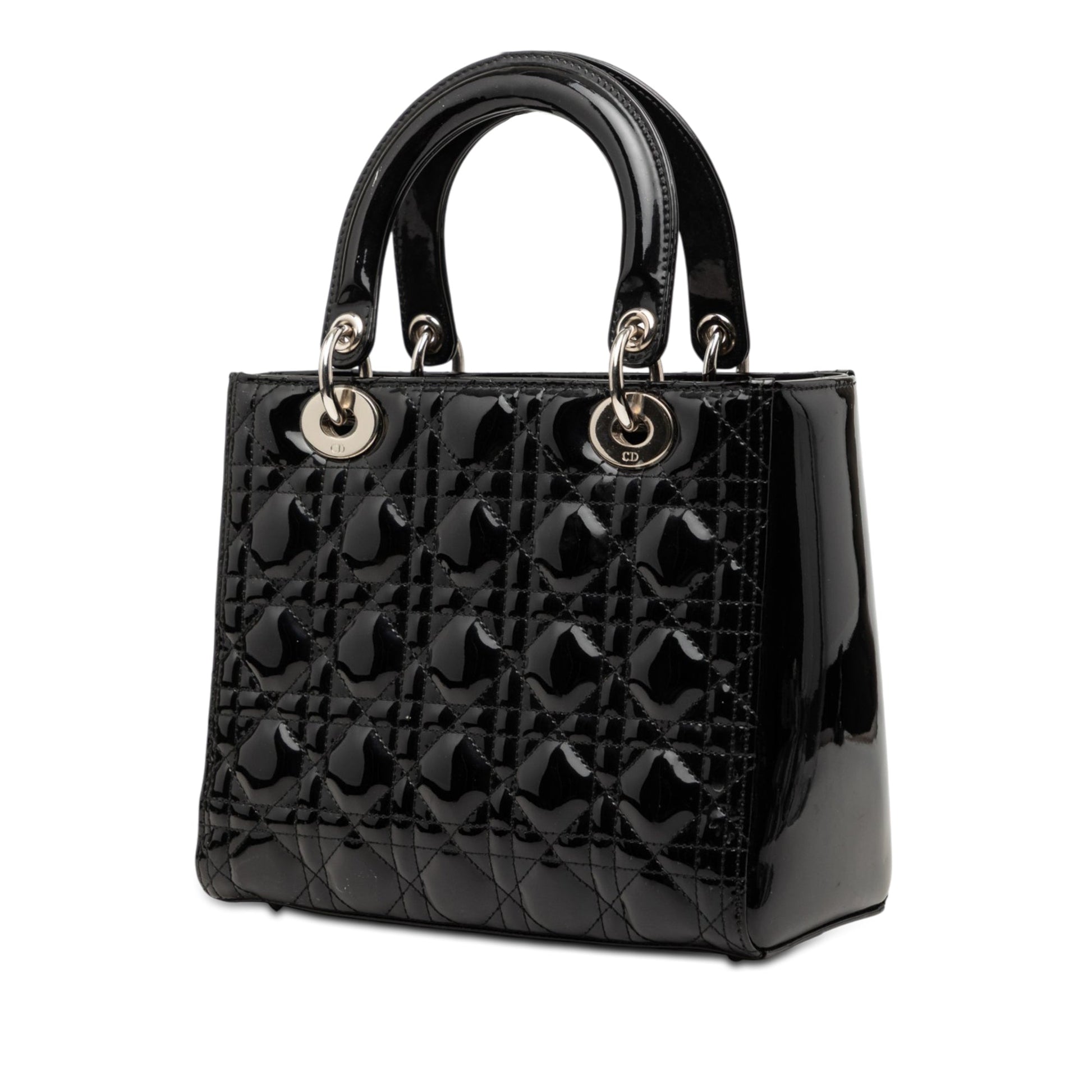 Dior Medium Patent Cannage Lady Dior