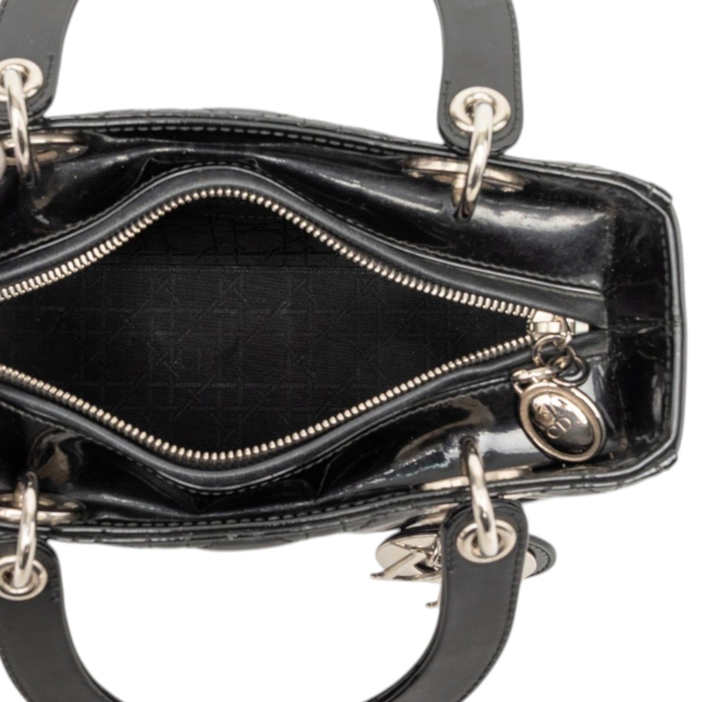 Dior Medium Patent Cannage Lady Dior