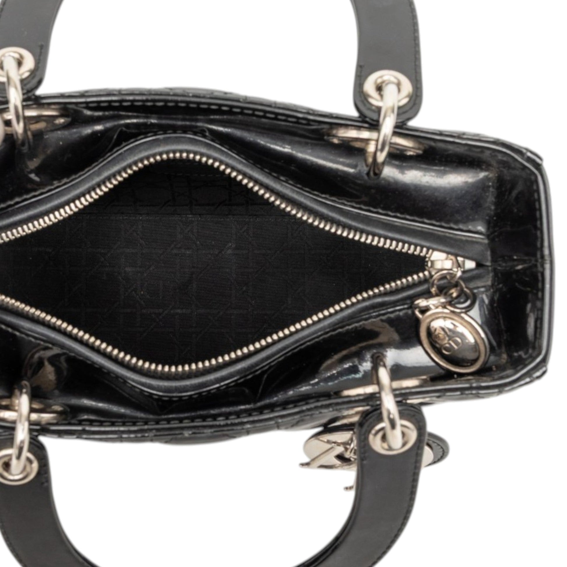 Dior Medium Patent Cannage Lady Dior