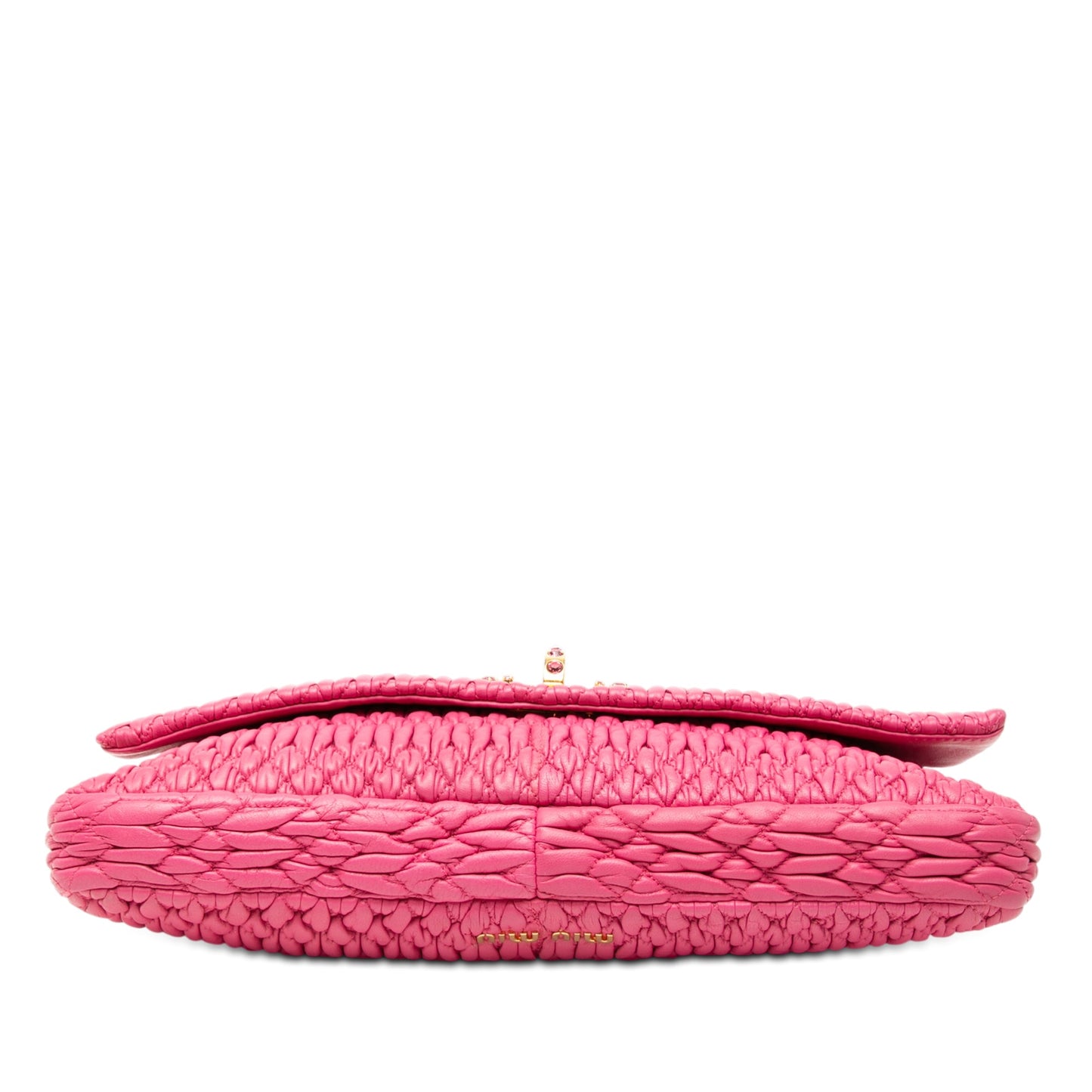 Miu Miu Matelasse Nappa Crystal Chain Satchel