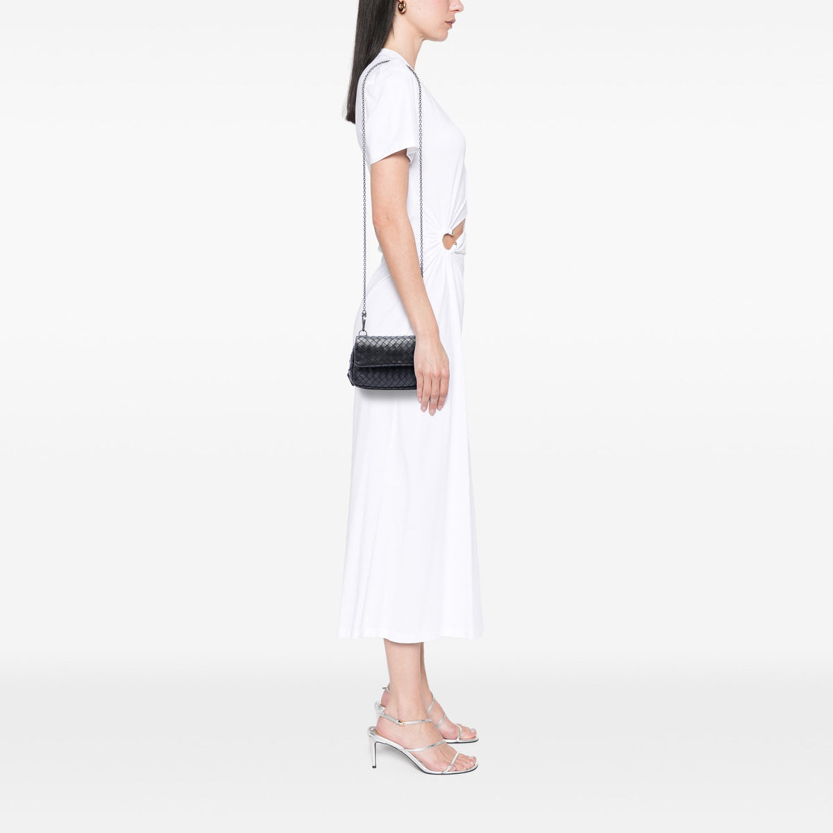 Bottega Veneta Mini Nappa Intrecciato Expandable Chain Flap Crossbody