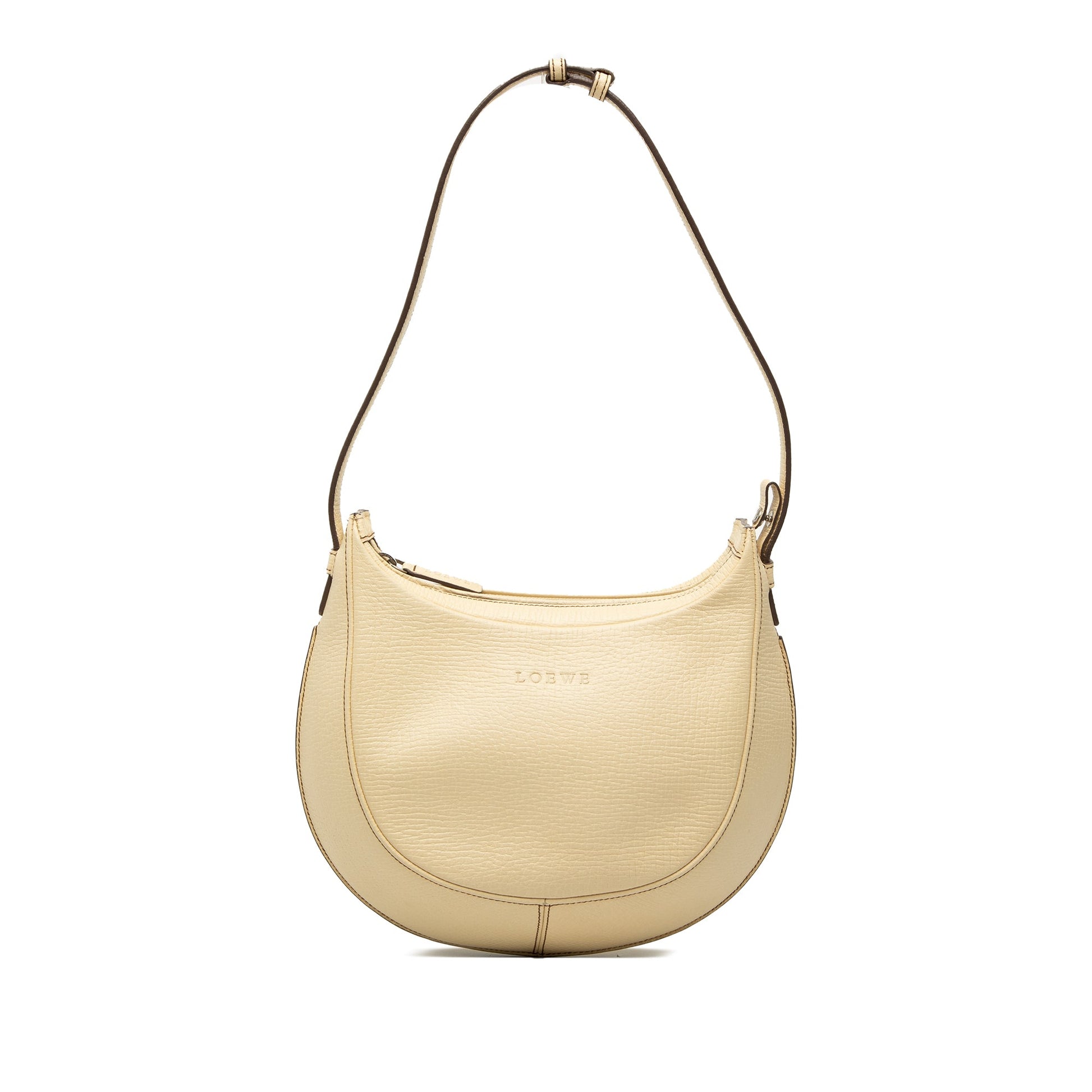 LOEWE Embossed Leather Logo Hobo