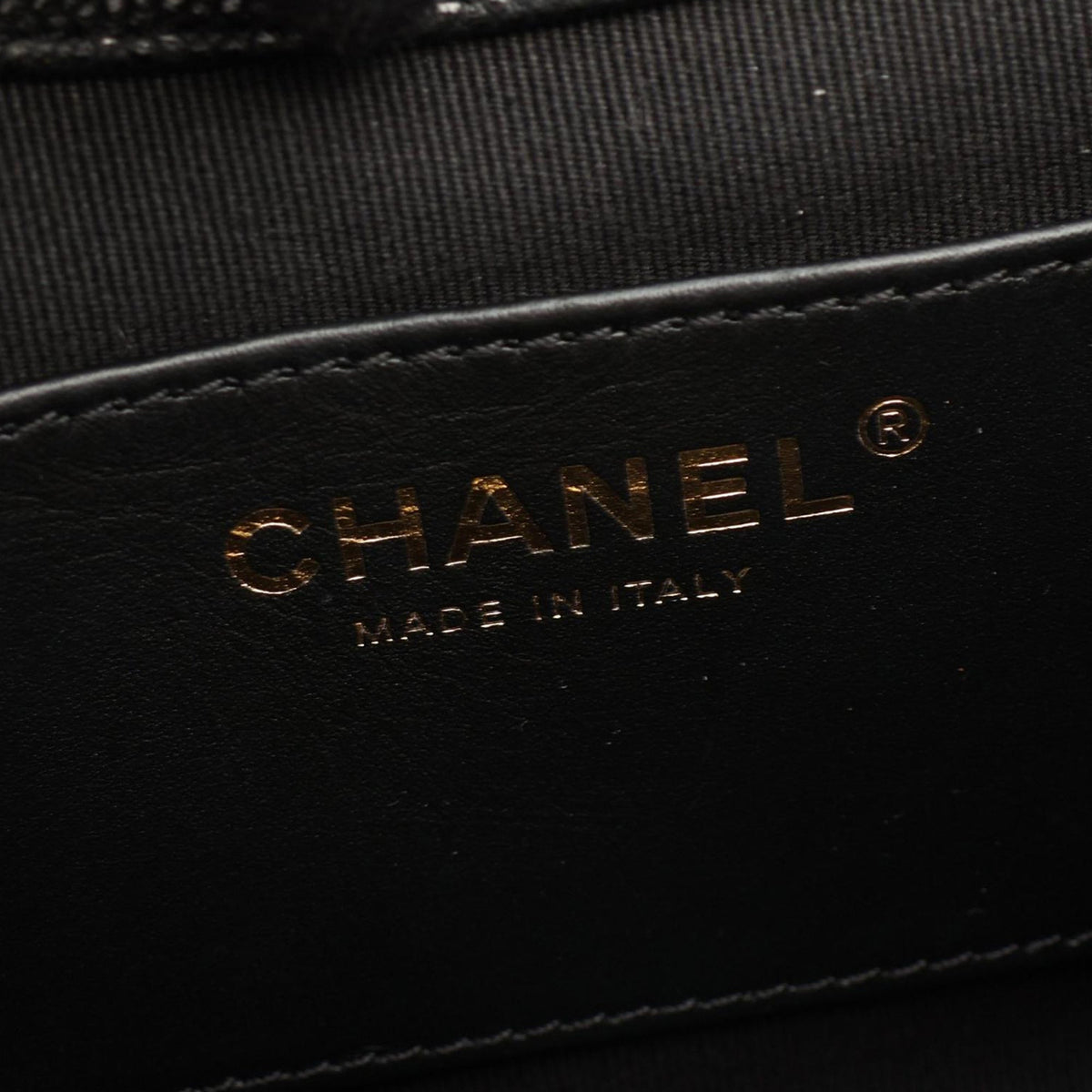Chanel Mini Quilted Caviar CC Messenger Flap — Black