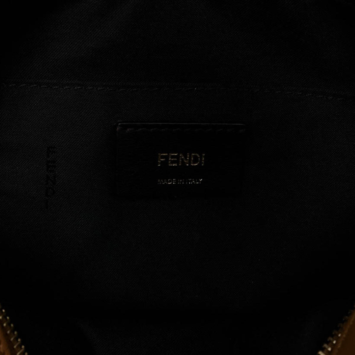 Fendi Glazed Fabric Vitello Century FF 1974 Camera Bag — Brown