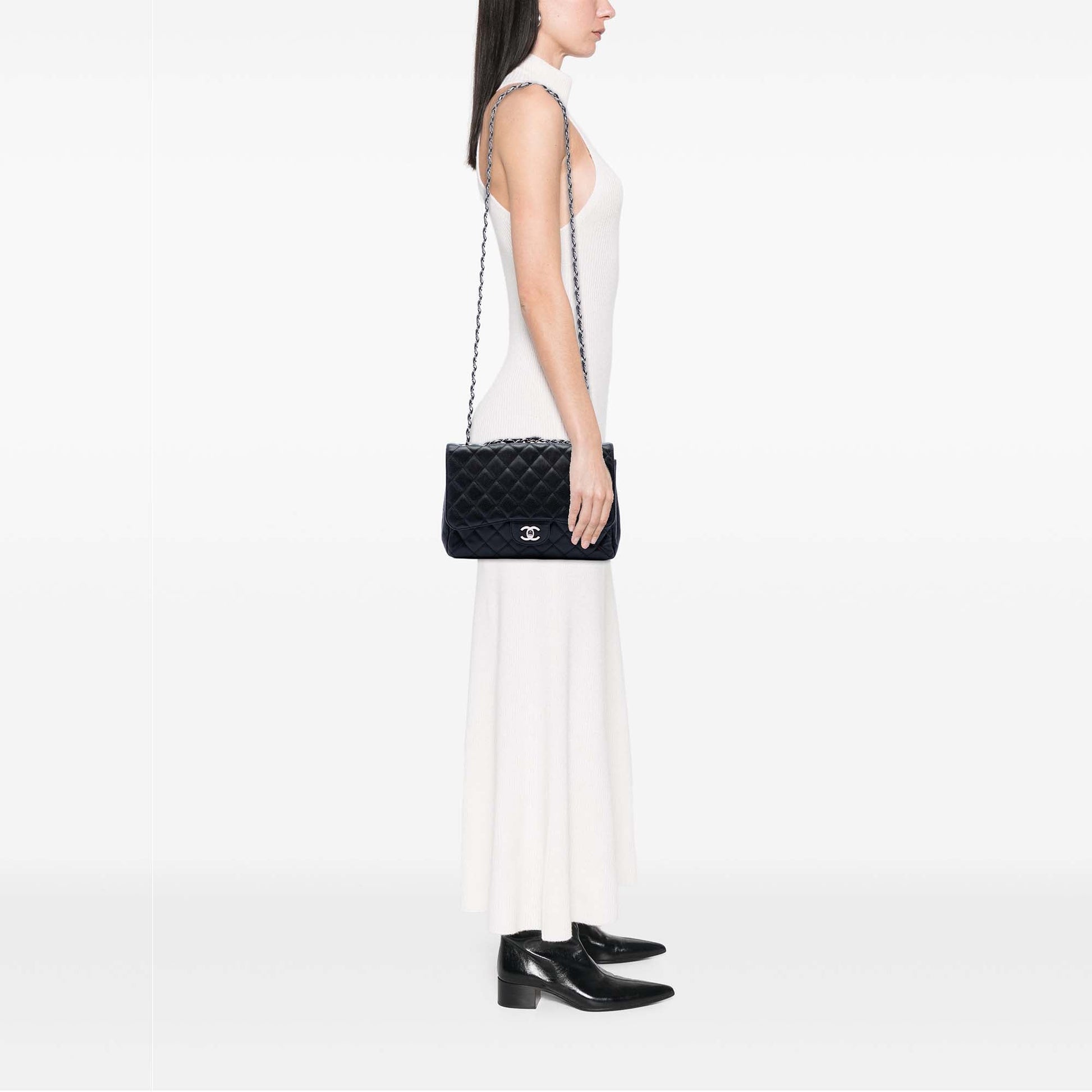 Chanel Jumbo Classic Caviar Single Flap