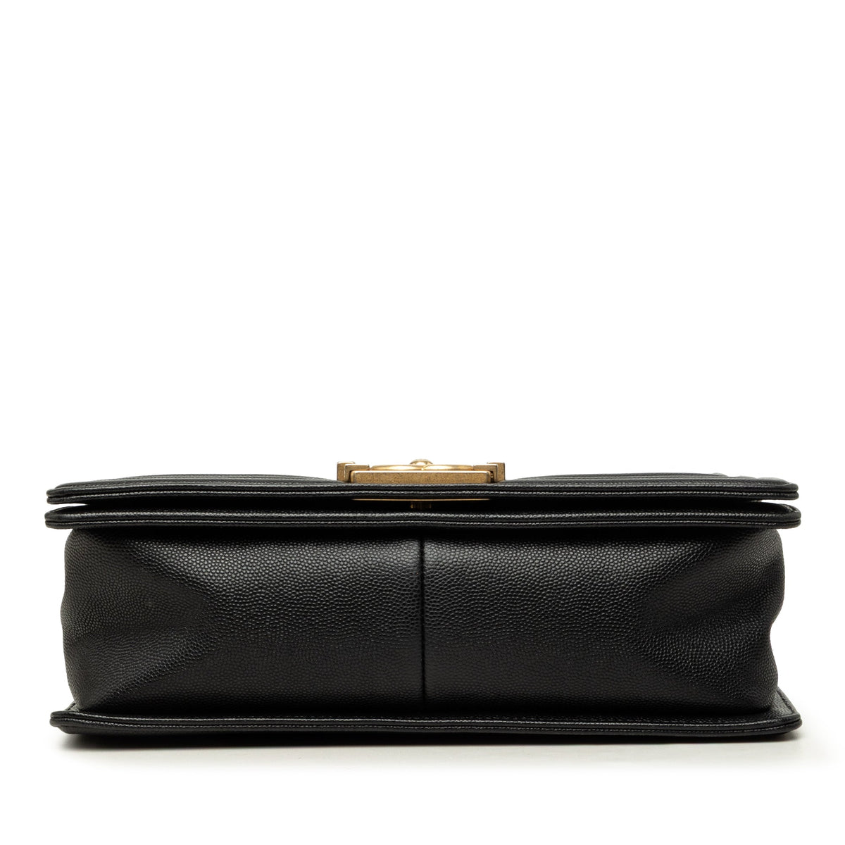 Chanel Old Medium Quilted Caviar Boy Flap — Black