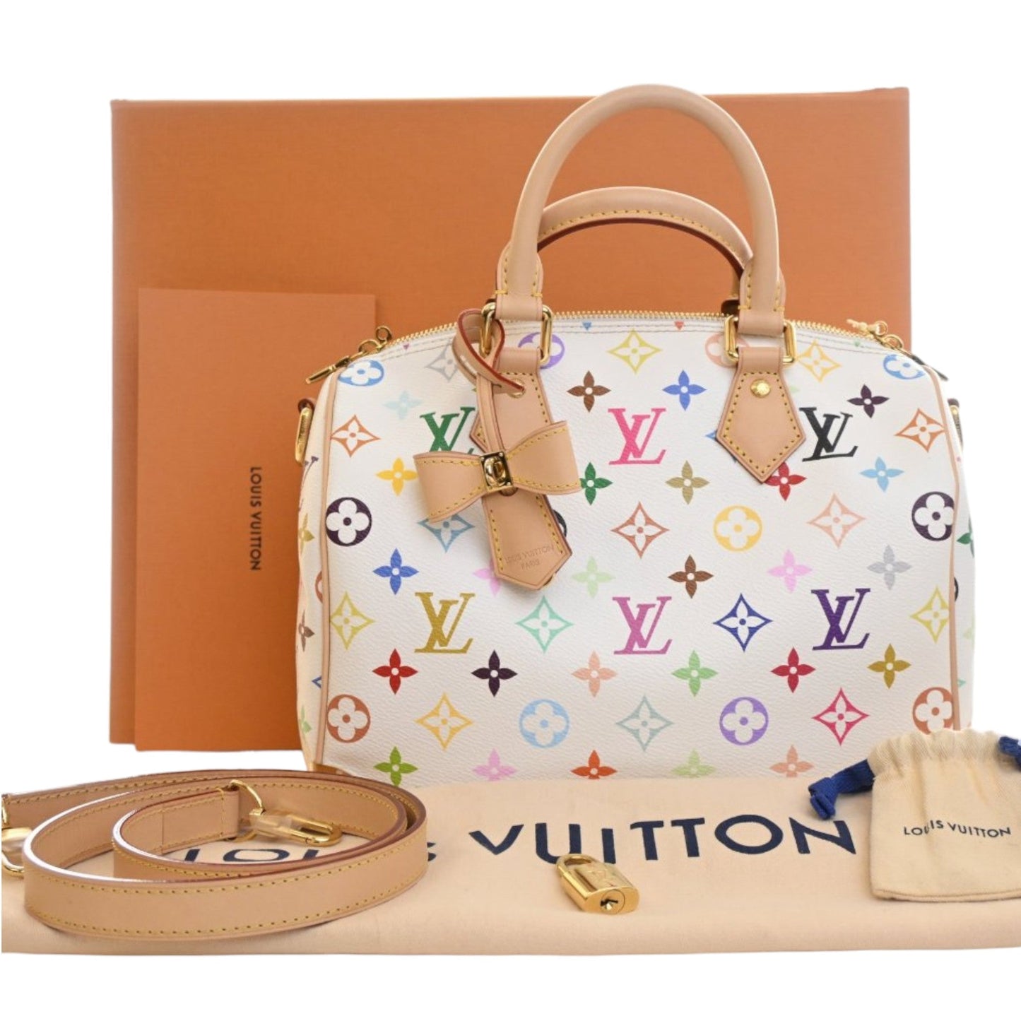 Louis Vuitton Takashi Murakami Monogram Multicolore Speedy Bandouliere 25