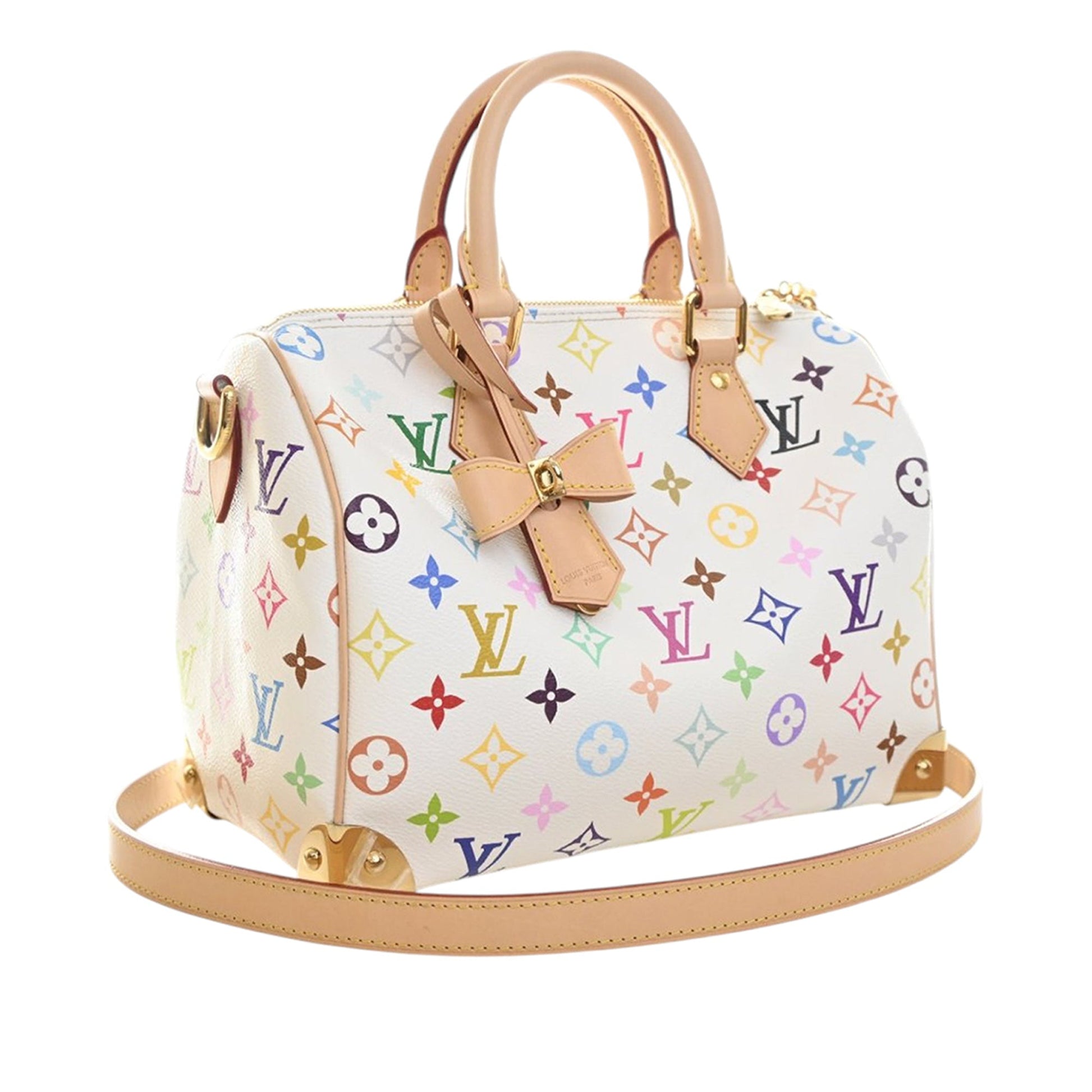 Louis Vuitton Takashi Murakami Monogram Multicolore Speedy Bandouliere 25