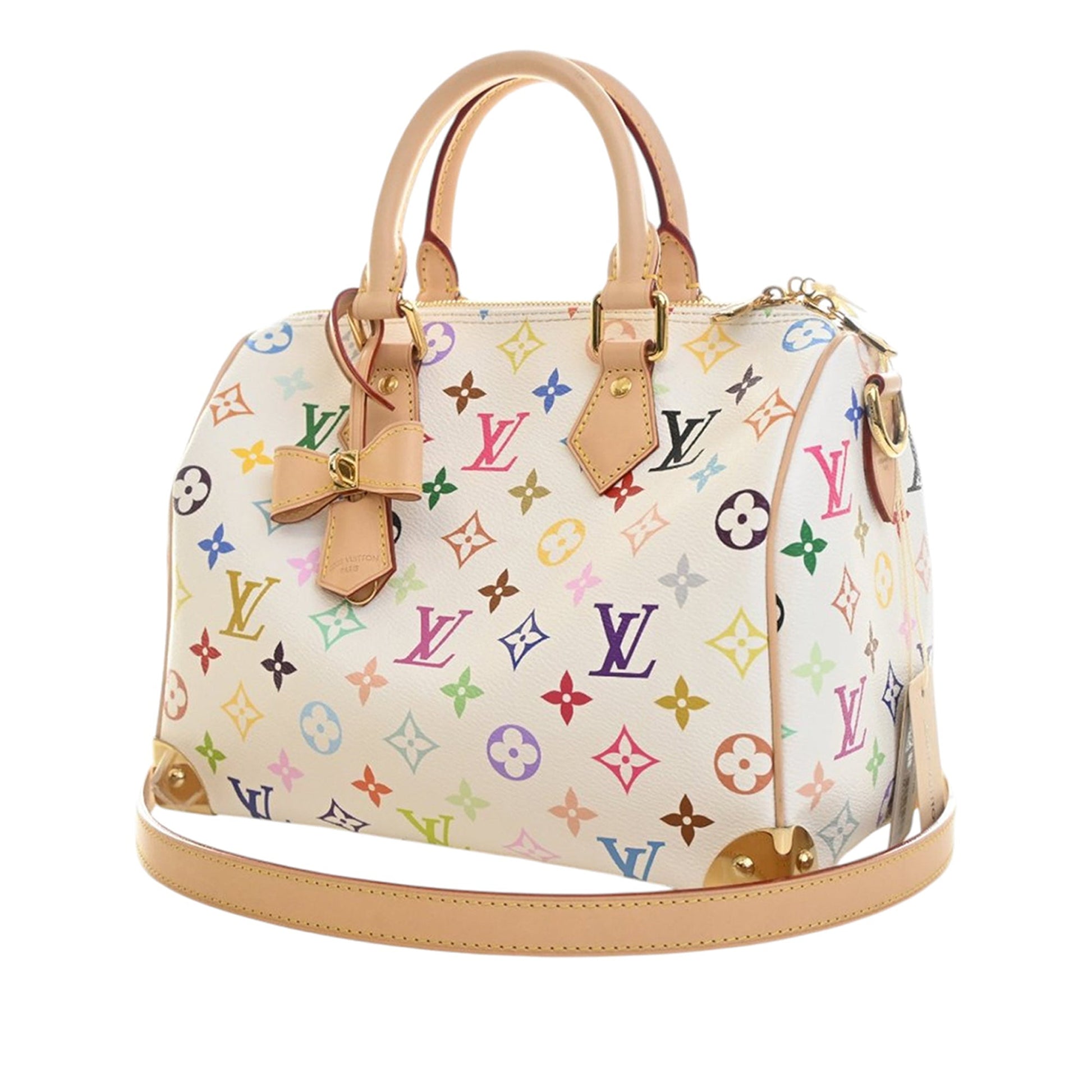 Louis Vuitton Takashi Murakami Monogram Multicolore Speedy Bandouliere 25
