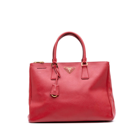 Prada Large Saffiano Lux Galleria Double Zip Satchel