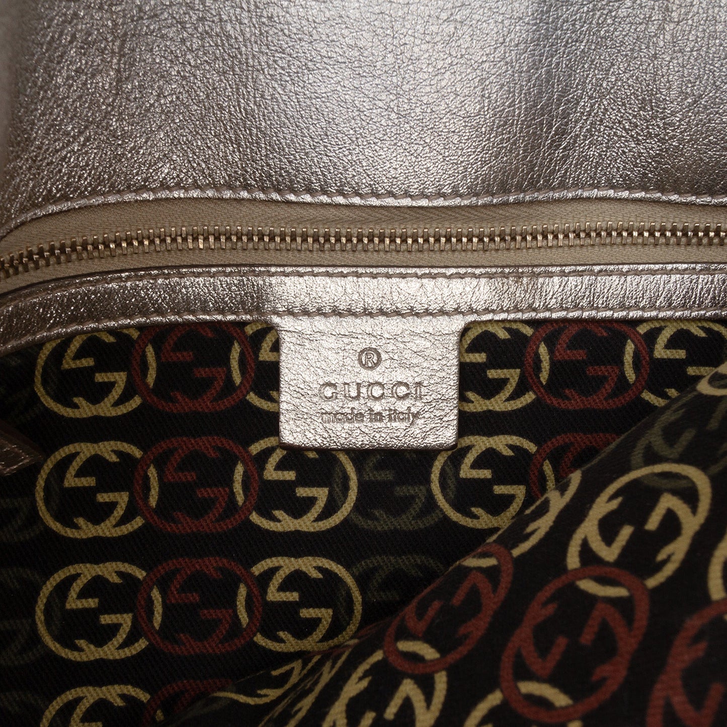 Gucci Medium Metallic Calfskin Britt Tassel Flap Shoulder Bag