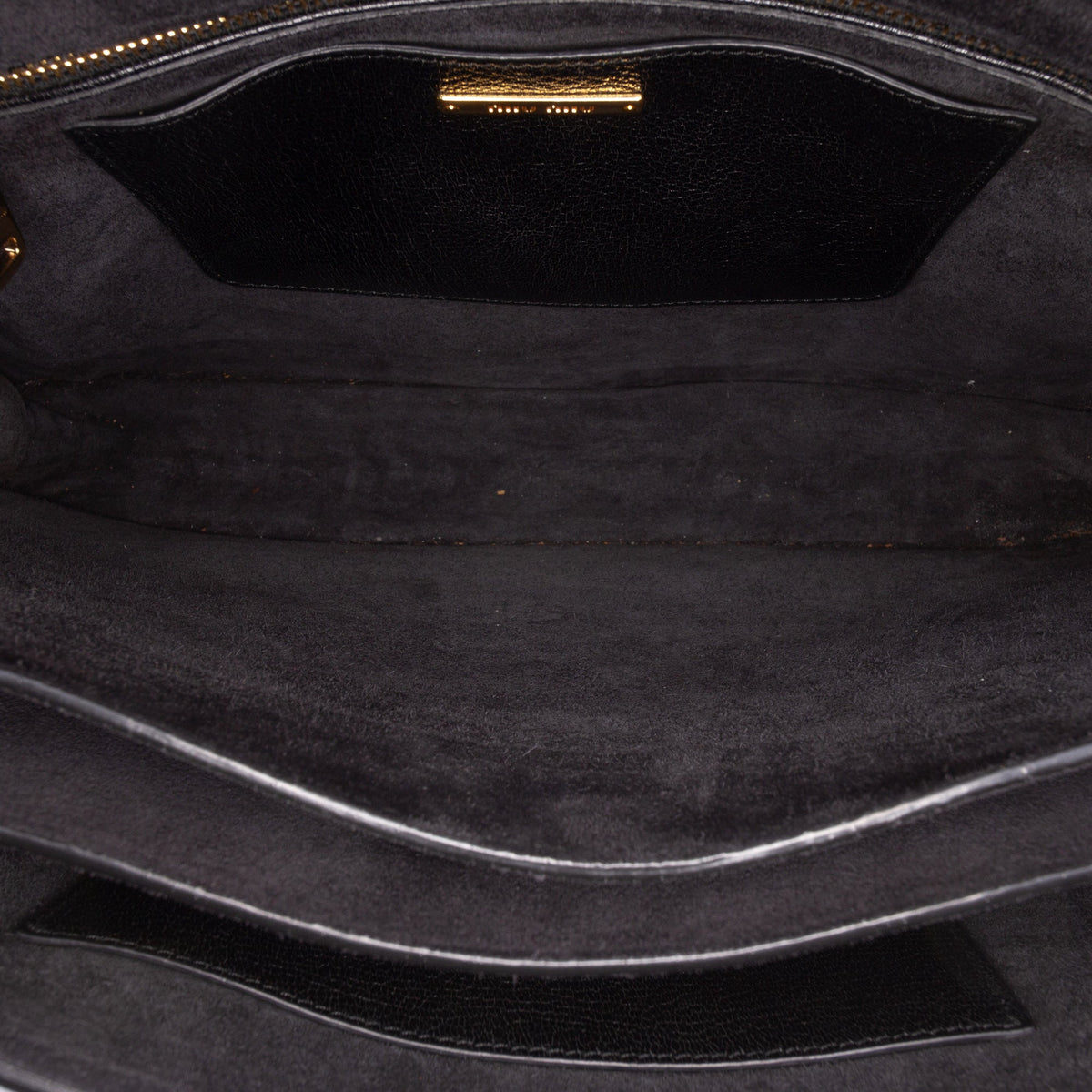 Miu Miu Printed Goatskin Madras Top Handle Bag