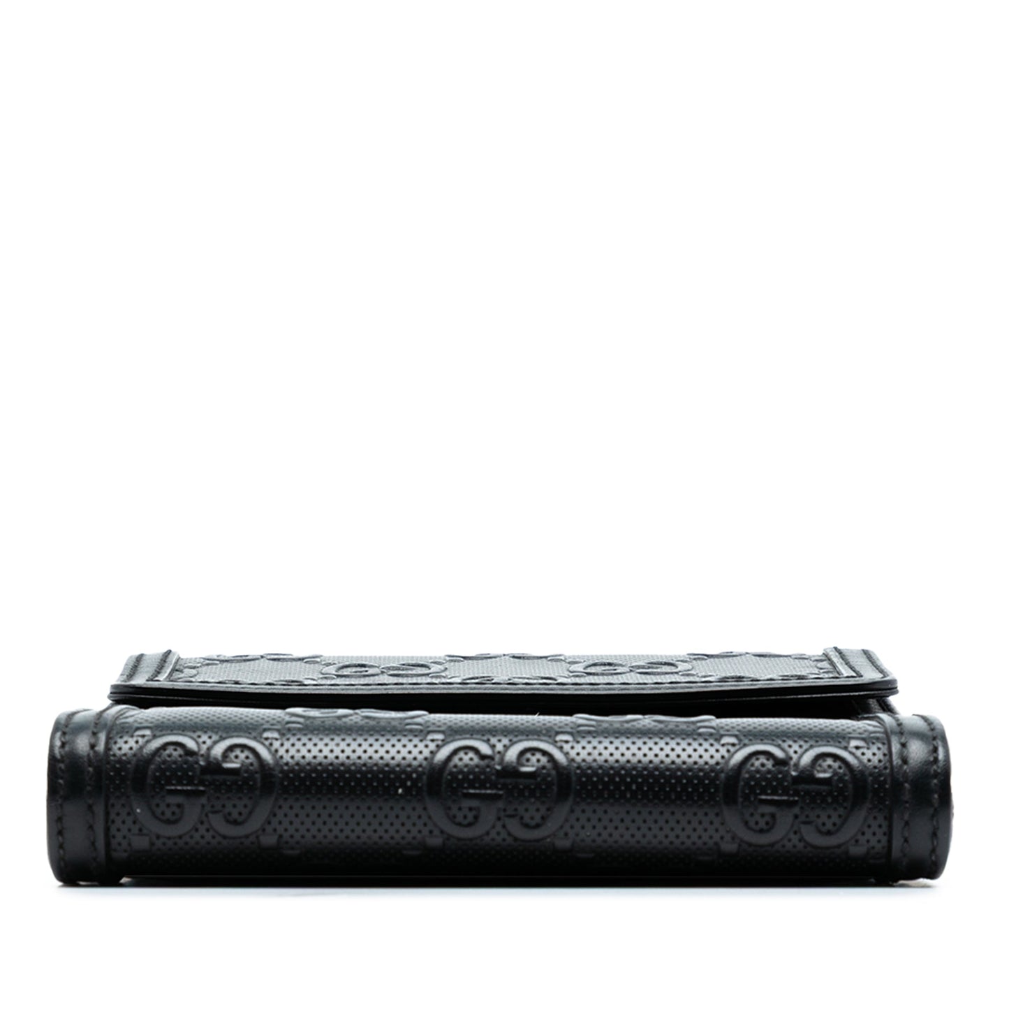 Gucci GG Embossed Leather Flap Crossbody
