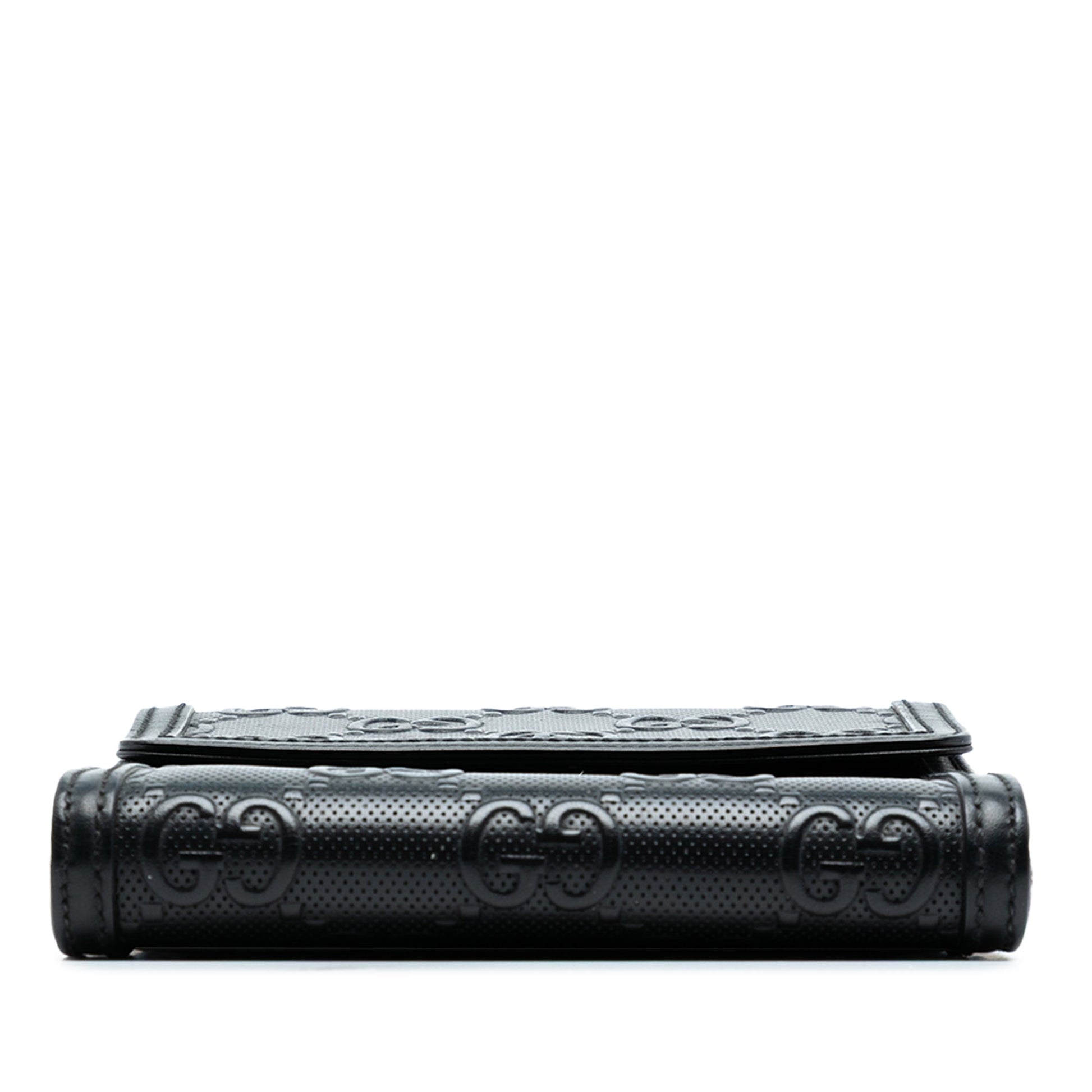 Gucci GG Embossed Leather Flap Crossbody