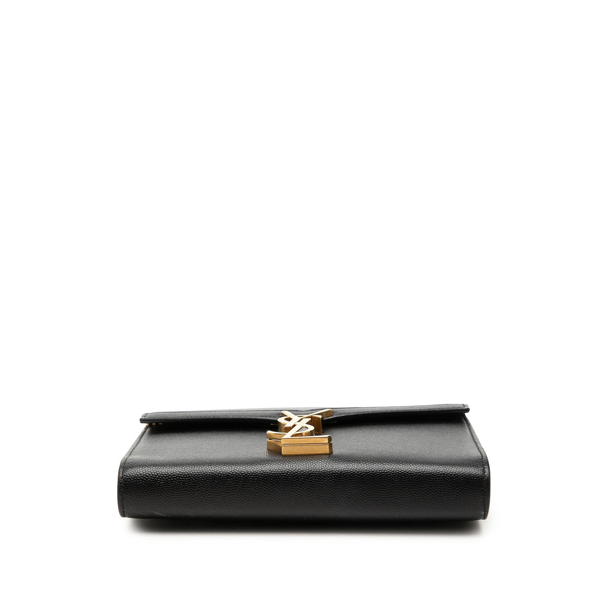 Saint Laurent Grain De Poudre Monogram Cassandra Chain Wallet