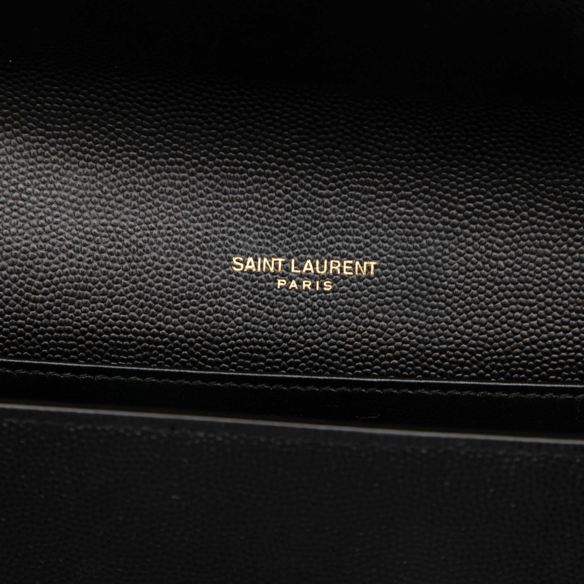 Saint Laurent Grain De Poudre Monogram Cassandra Chain Wallet