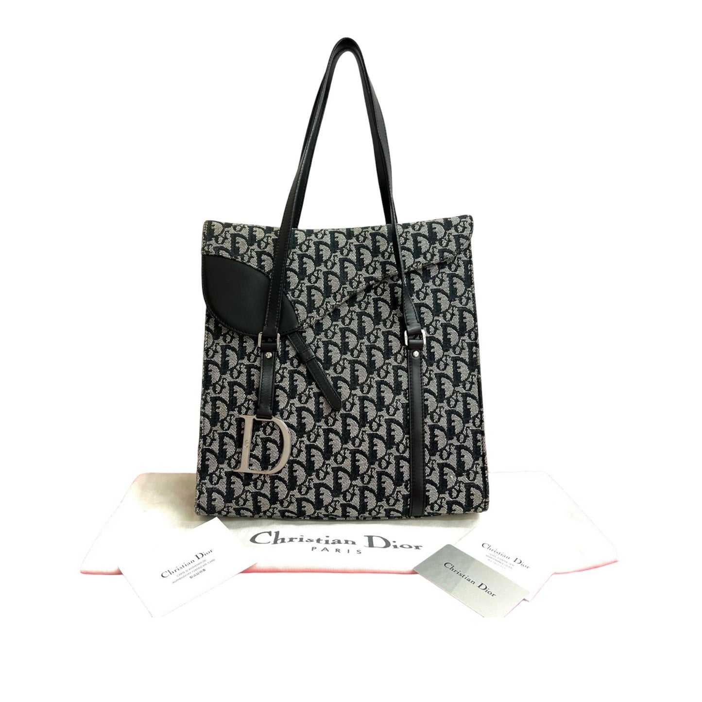 Dior Diorissimo Trotter Canvas Saddle Tote