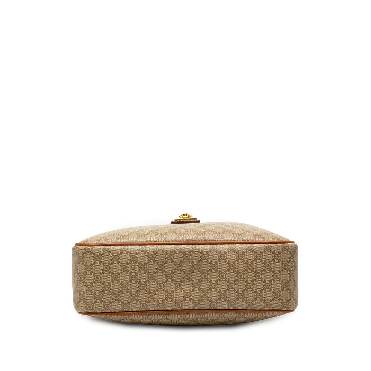 Celine Macadam Coated Canvas Crossbody — Beige