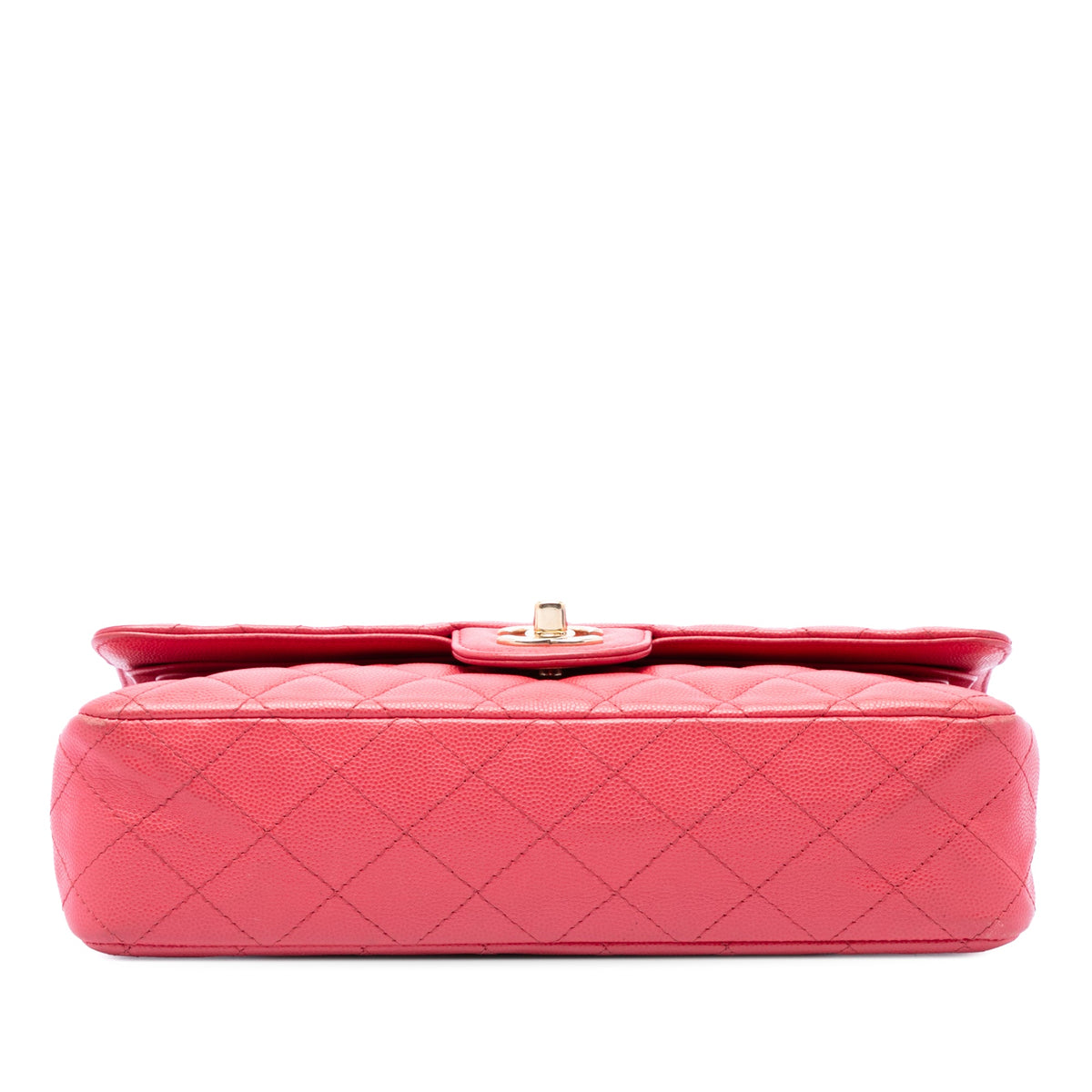 Chanel Medium Classic Caviar Double Flap — Pink
