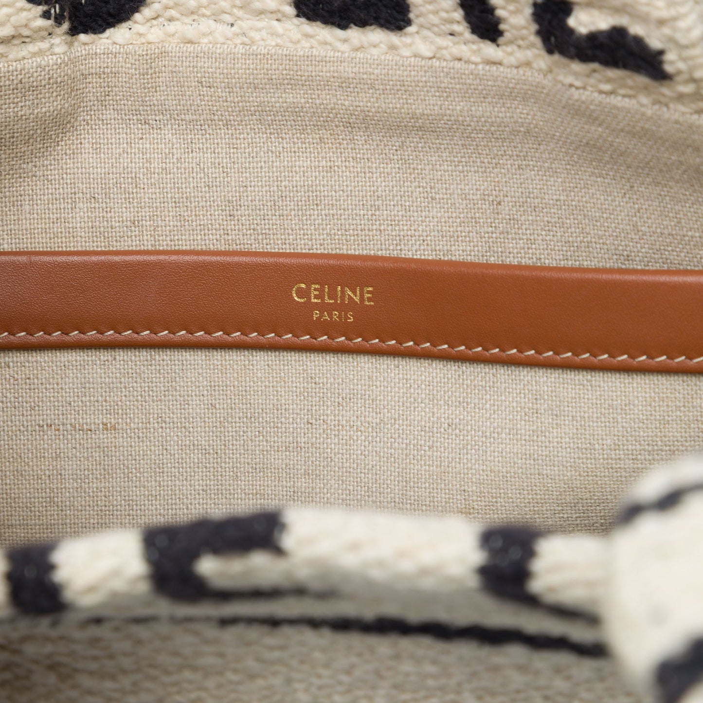 Celine Small Canvas Cabas Thais Satchel