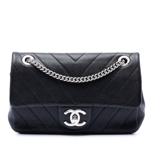 Chanel Mini CC Chevron Calfskin Single Flap
