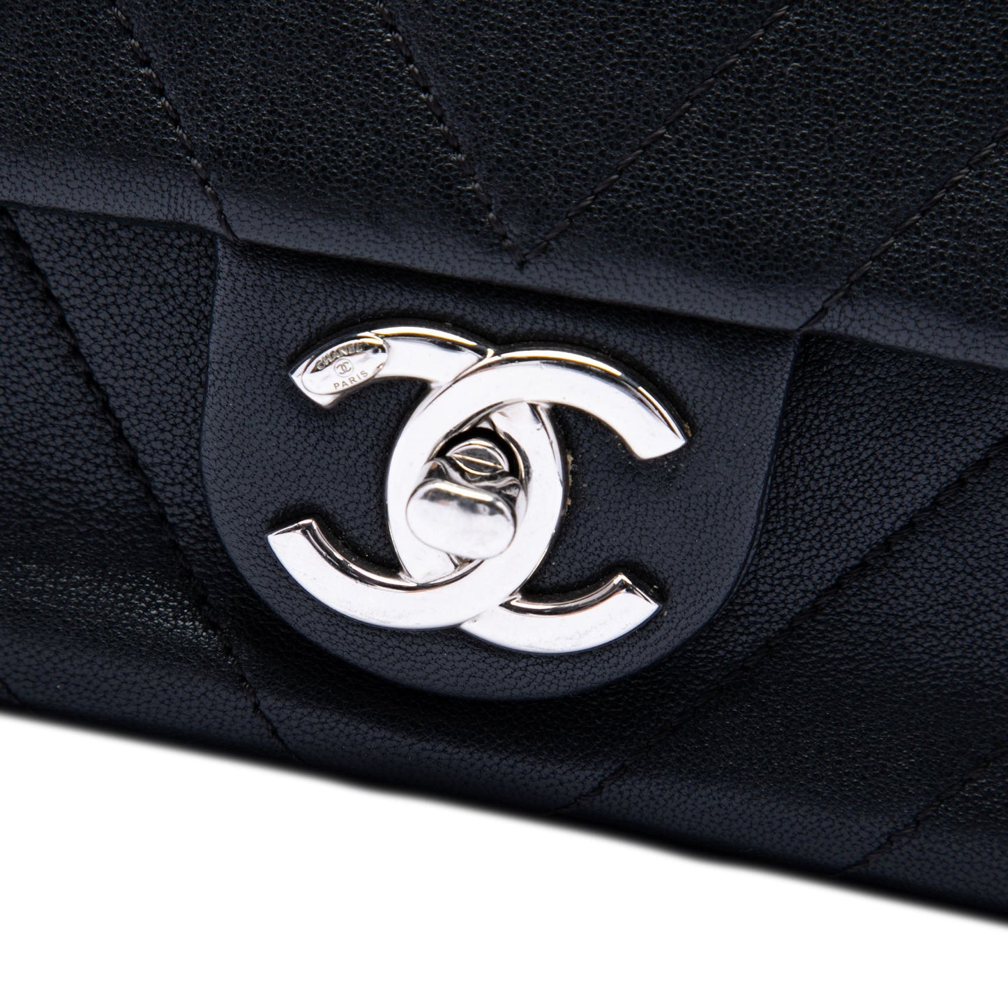 Chanel Mini CC Chevron Calfskin Single Flap