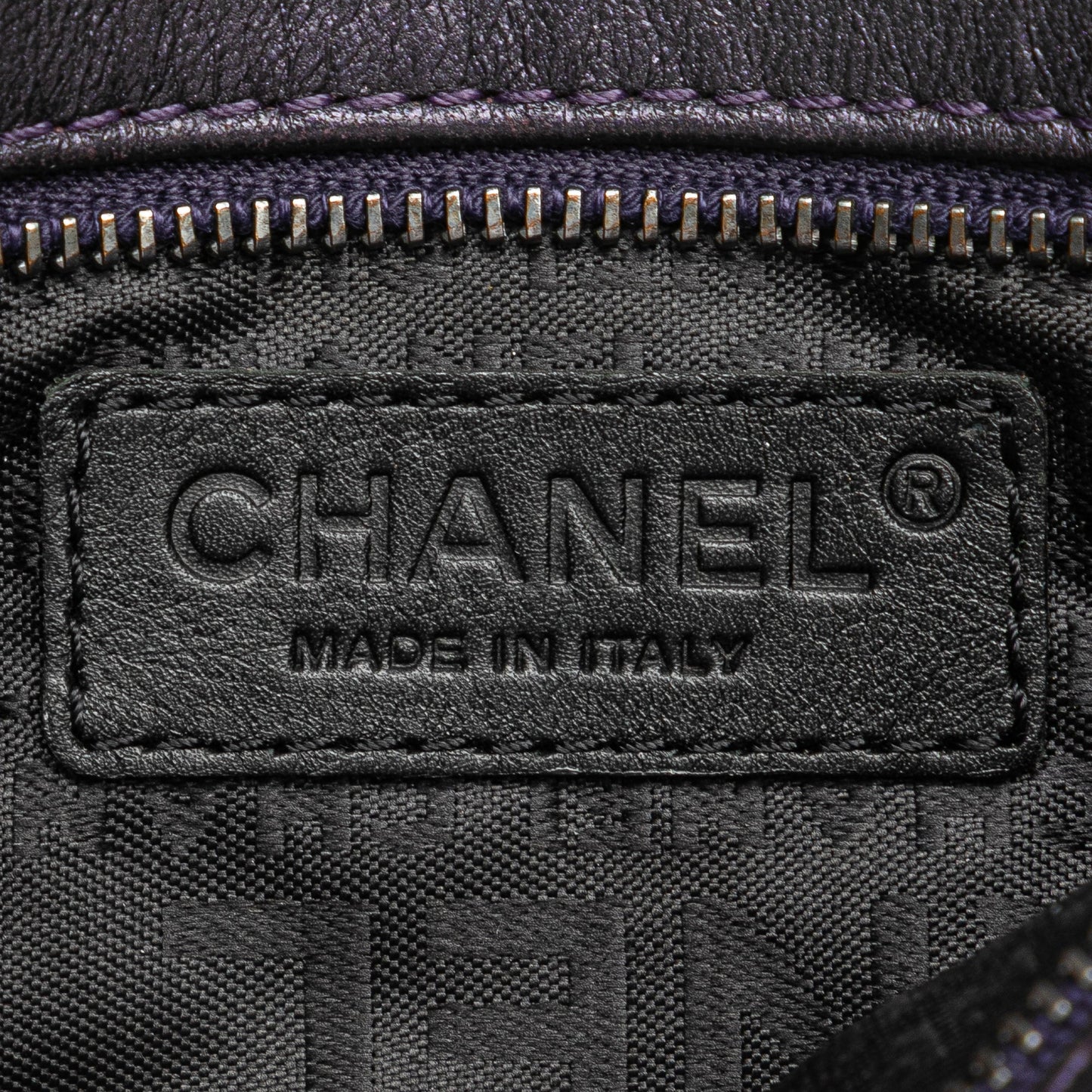 Chanel Embossed Lambskin Camellia Chain Pochette