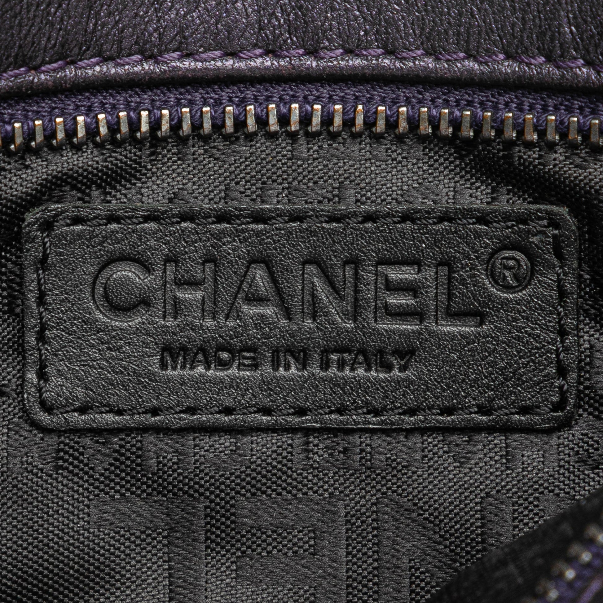 Chanel Embossed Lambskin Camellia Chain Pochette