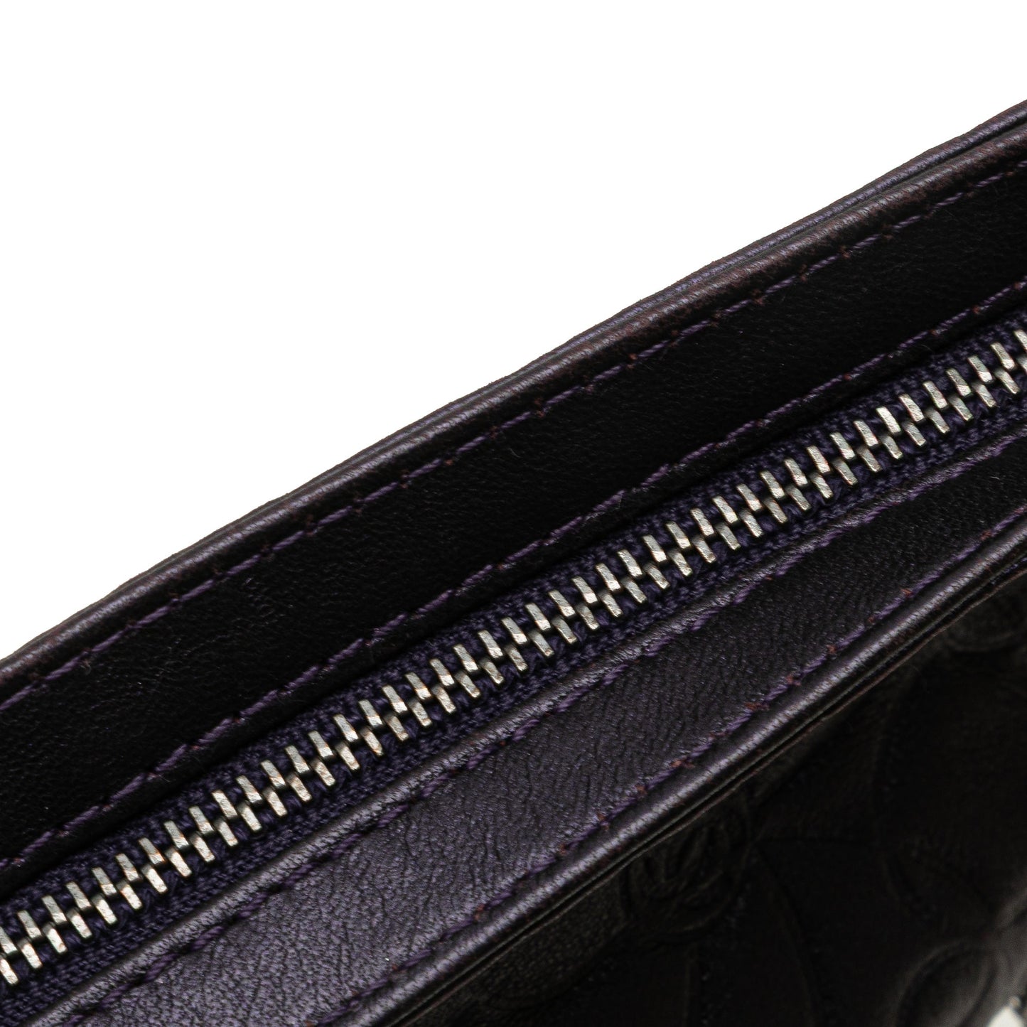 Chanel Embossed Lambskin Camellia Chain Pochette