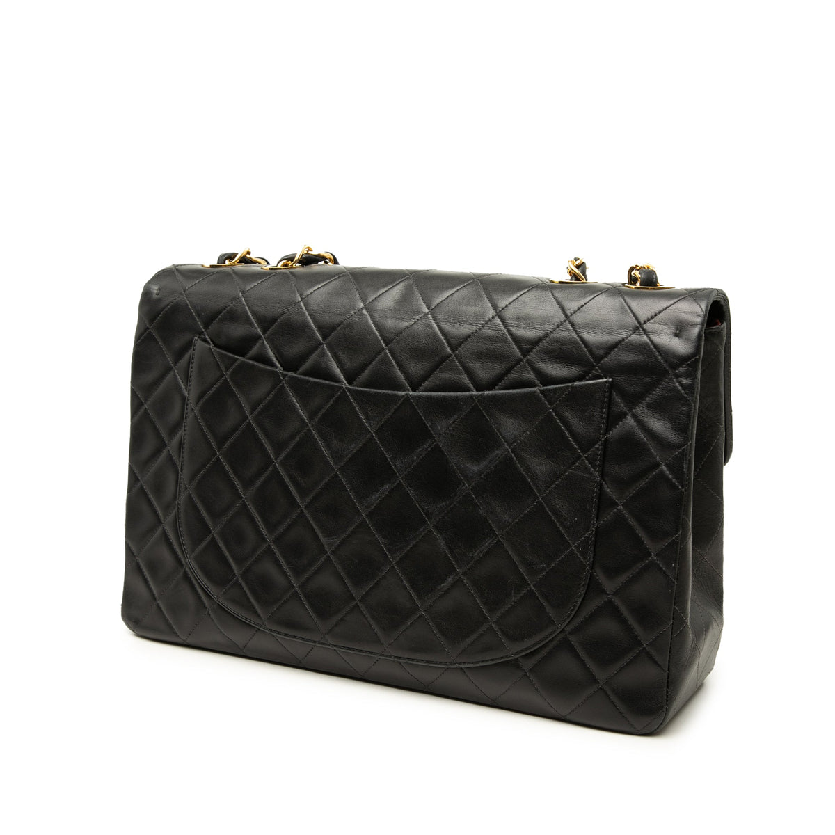 Chanel Maxi XL Classic Lambskin Single Flap — Black