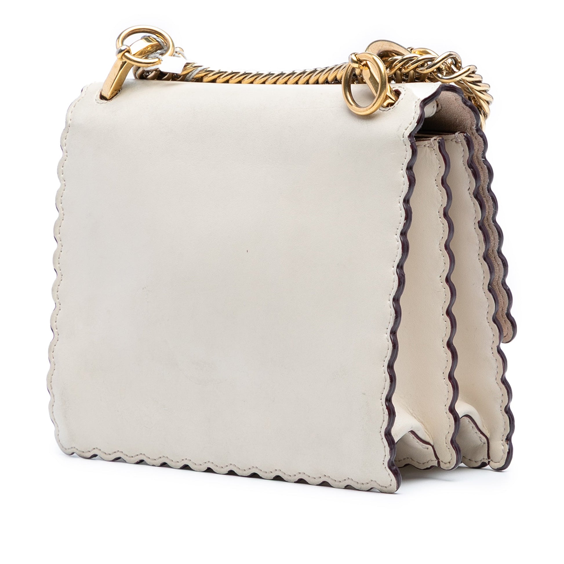 Fendi Small Scalloped Leather Kan I Crossbody
