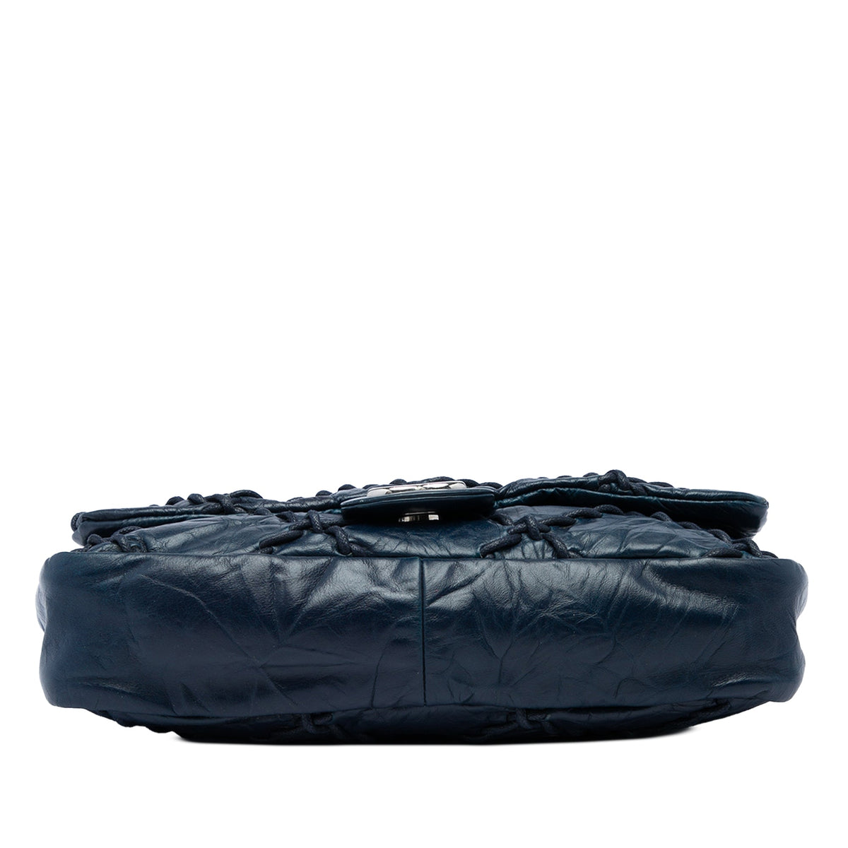 Chanel Medium Quilted Crinkled Calfskin Ultra Stitch Flap — Blue