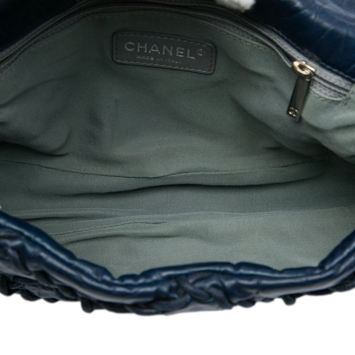 Chanel Medium Quilted Crinkled Calfskin Ultra Stitch Flap — Blue