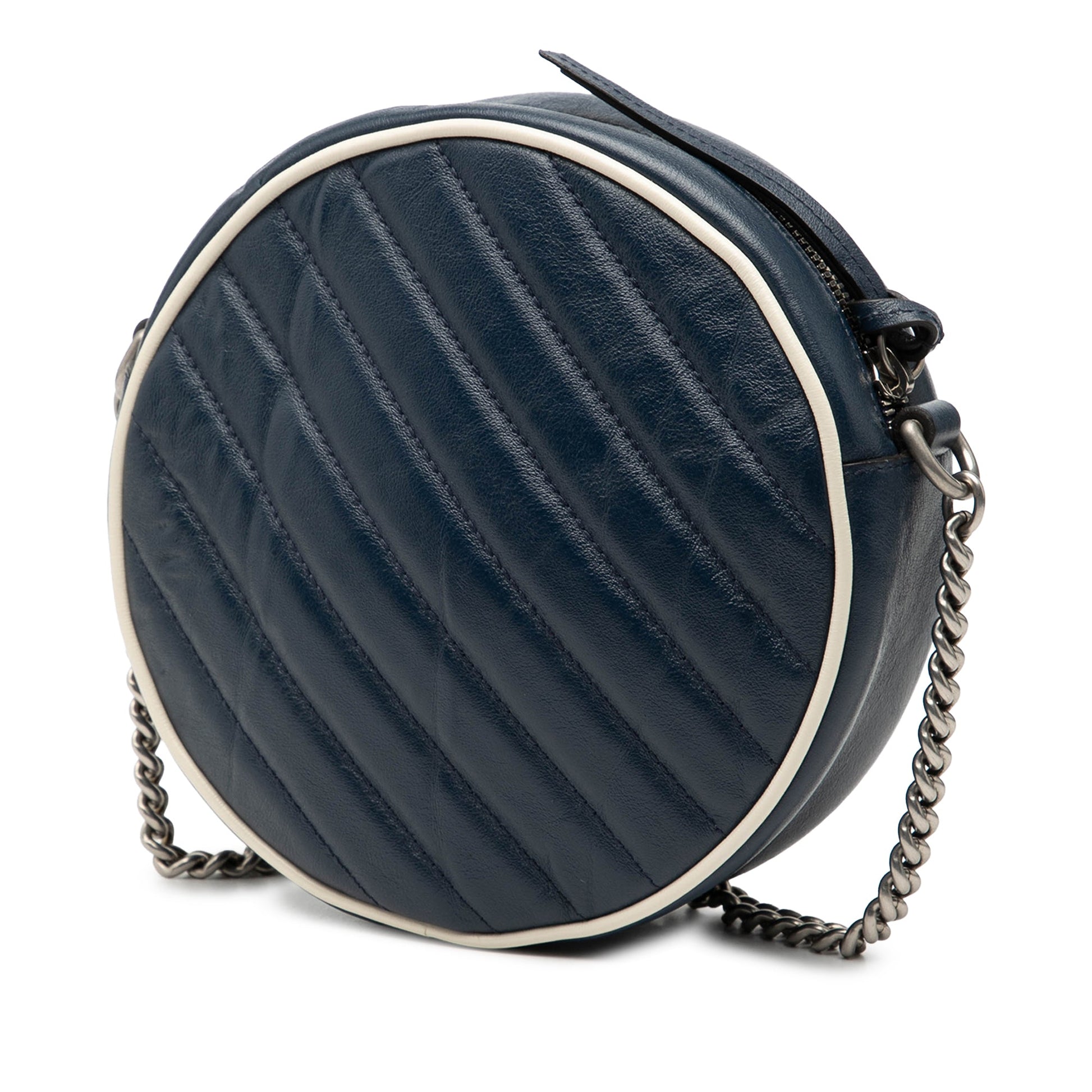 Gucci Mini GG Marmont Matelasse Leather Torchon Round Crossbody