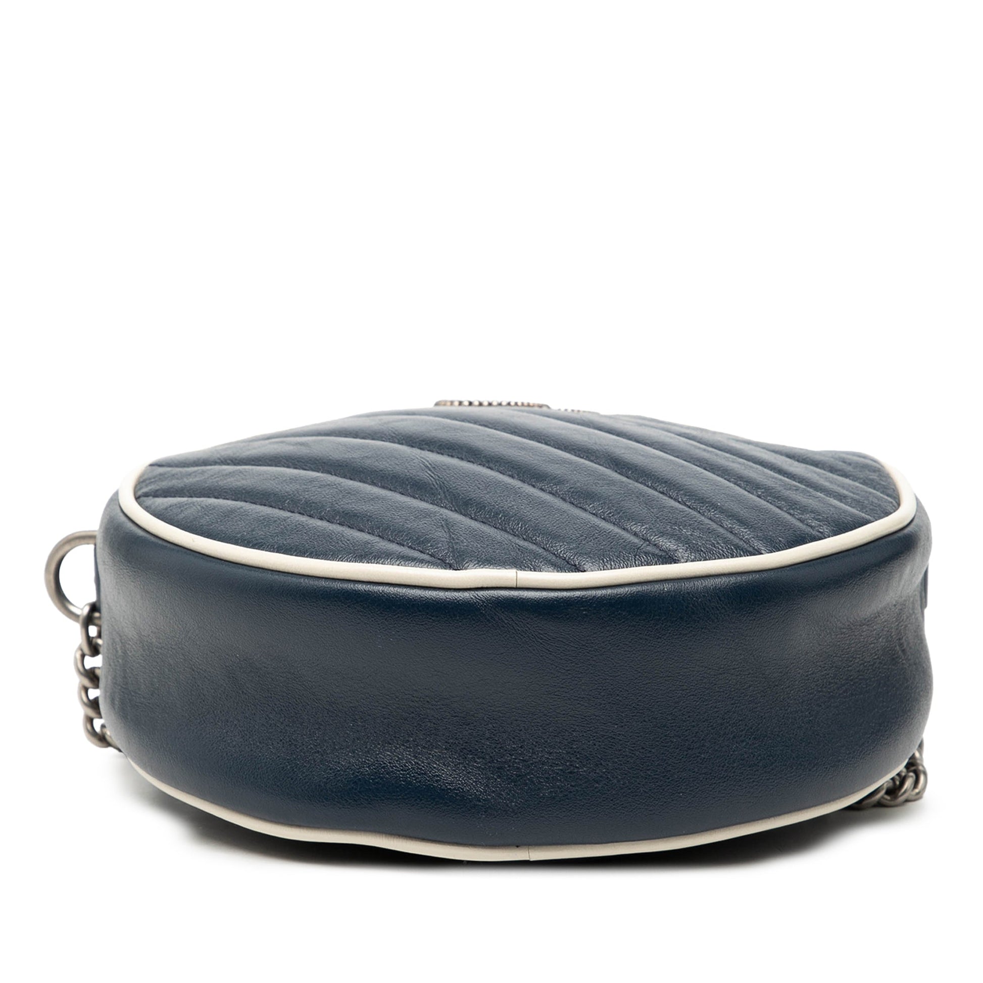 Gucci Mini GG Marmont Matelasse Leather Torchon Round Crossbody