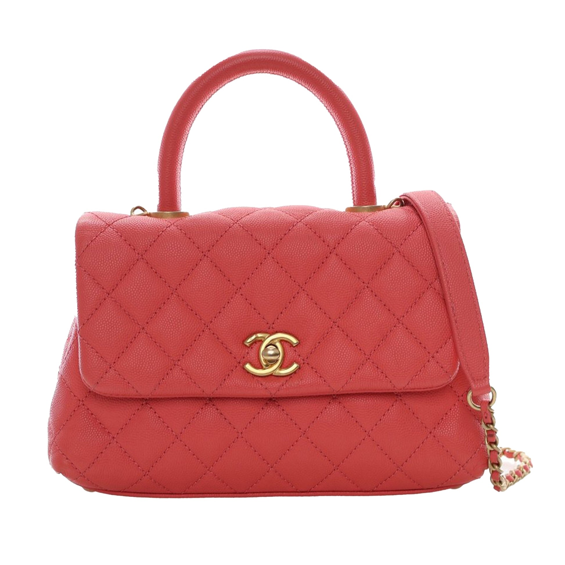Chanel Mini Caviar Coco Top Handle Bag