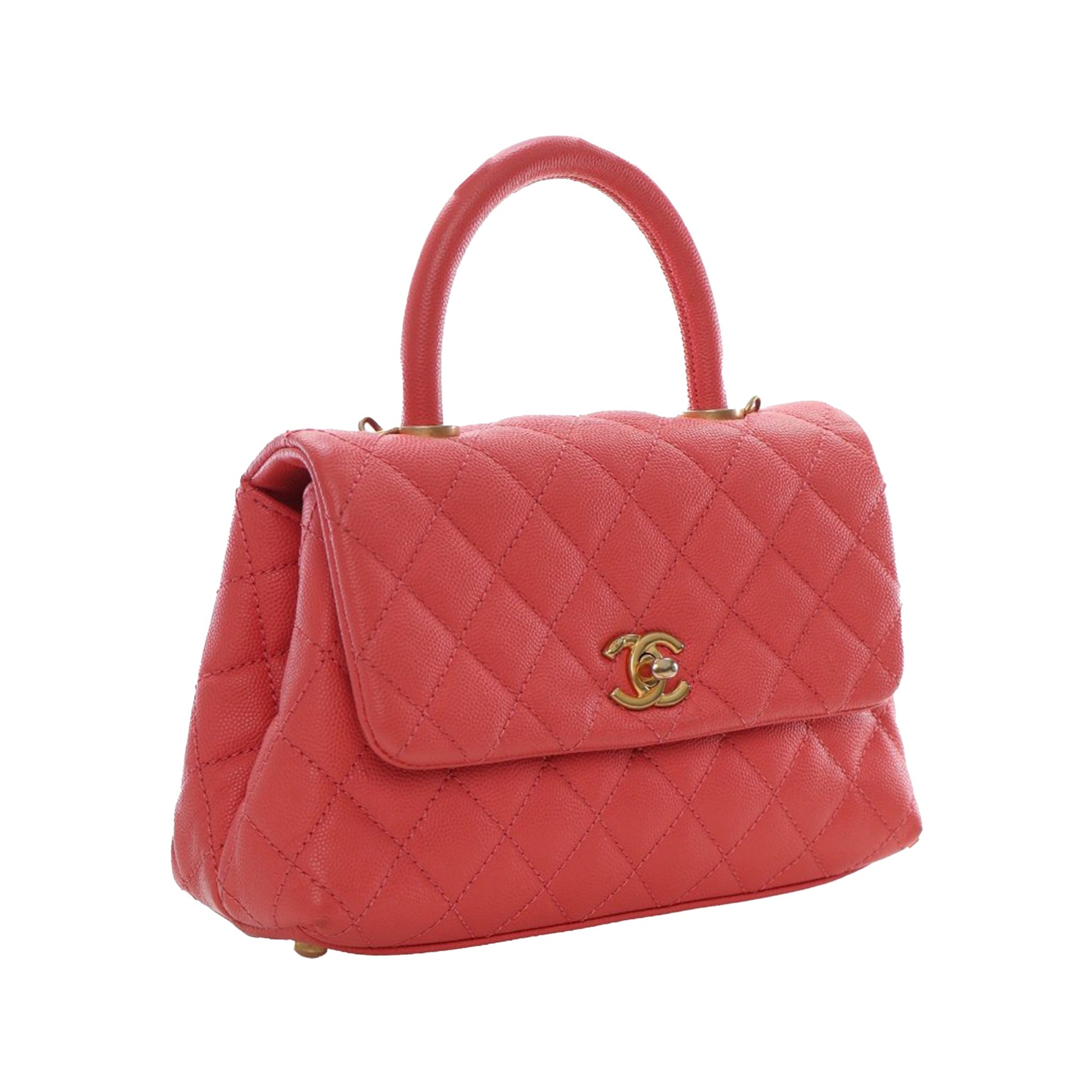 Chanel Mini Caviar Coco Top Handle Bag