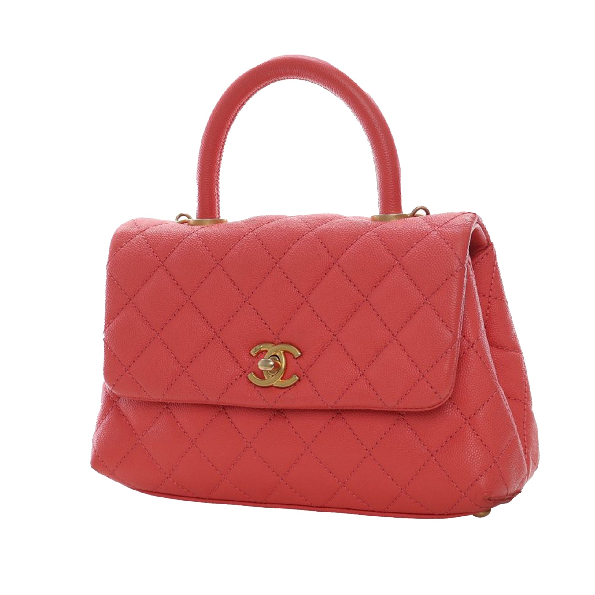 Chanel Mini Caviar Coco Top Handle Bag