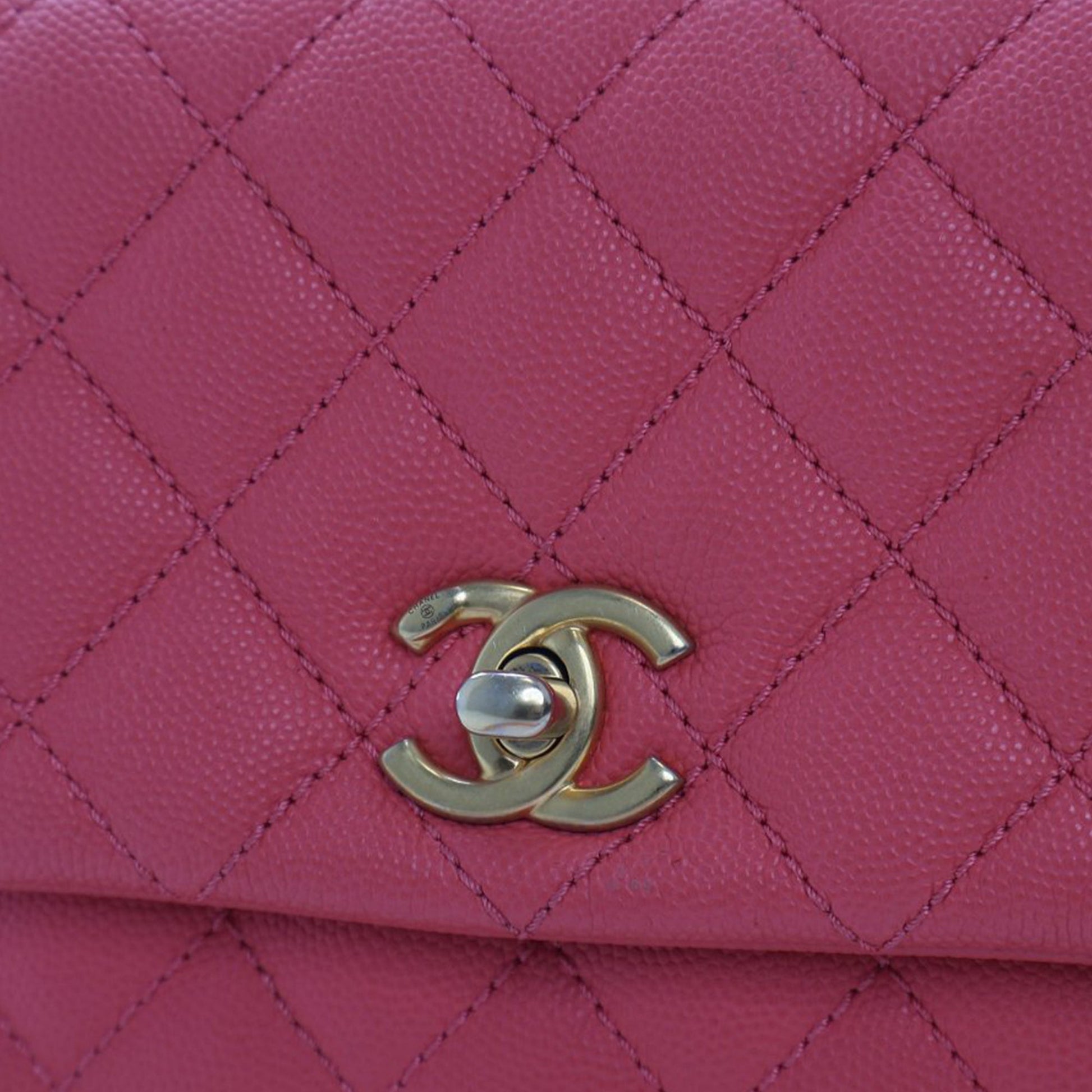 Chanel Mini Caviar Coco Top Handle Bag