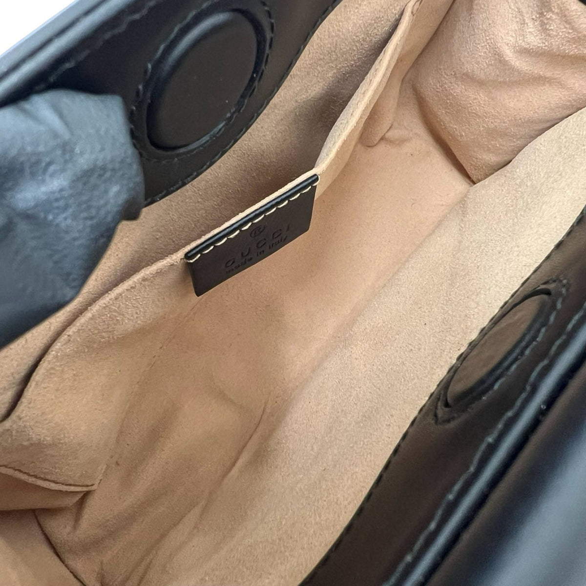 Gucci Mini Nappa Bamboo Web Nymphaea Top Handle Bag