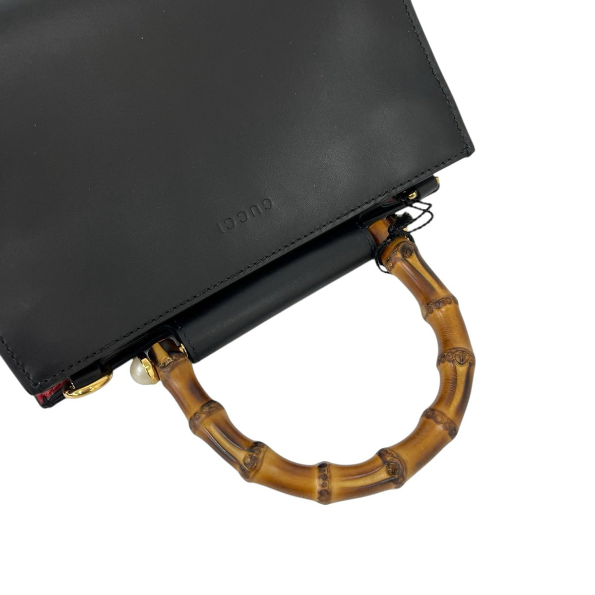 Gucci Mini Nappa Bamboo Web Nymphaea Top Handle Bag