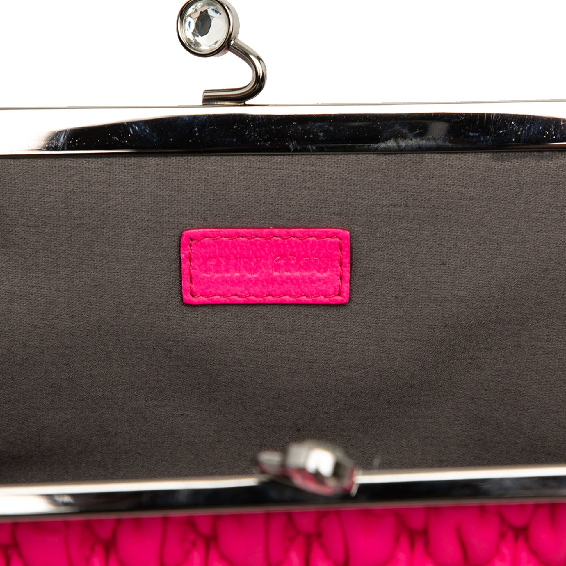 Matelasse Nappa Kiss Lock Frame Clutch