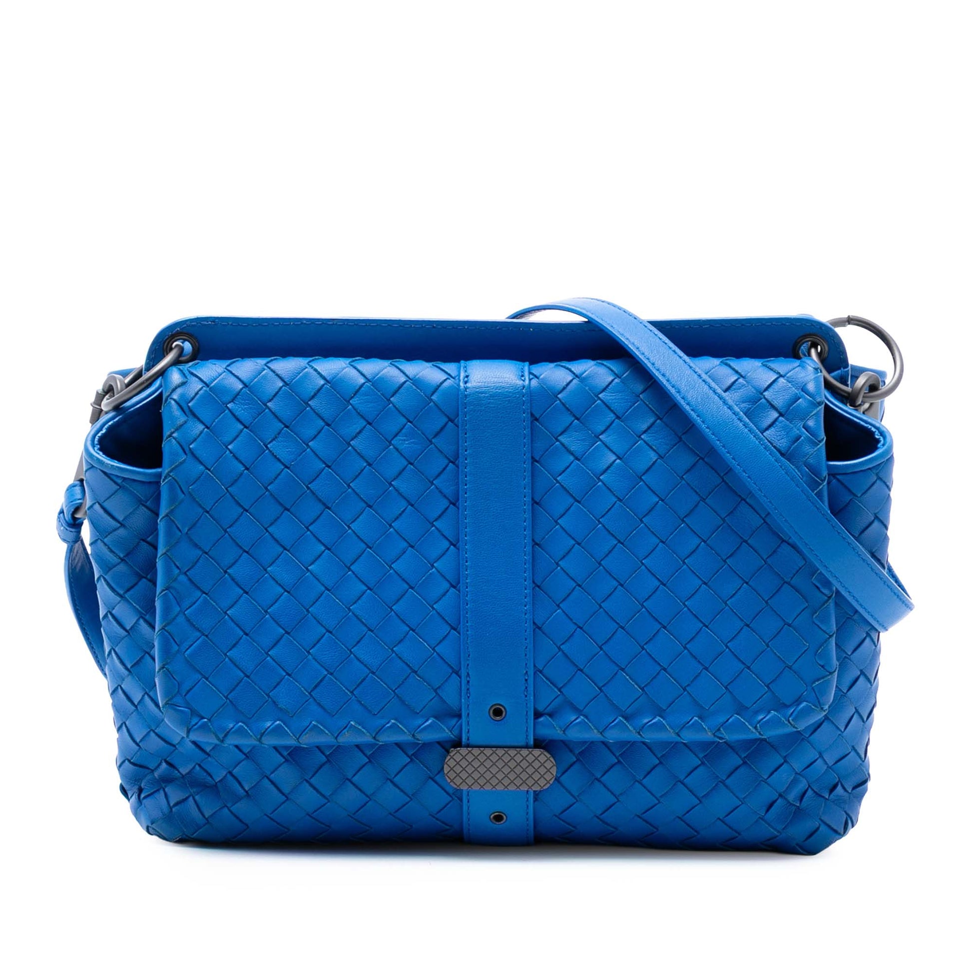 Bottega Veneta Nappa Intrecciato Double Sided Flap Crossbody