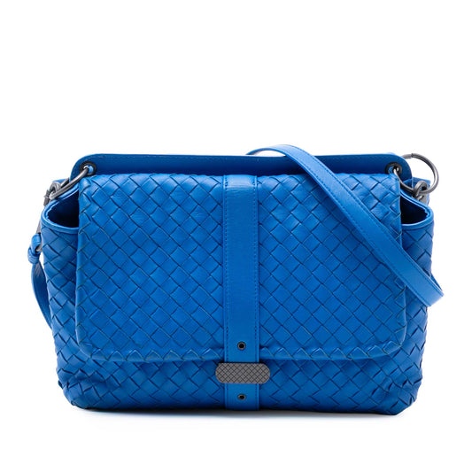 Bottega Veneta Nappa Intrecciato Double Sided Flap Crossbody