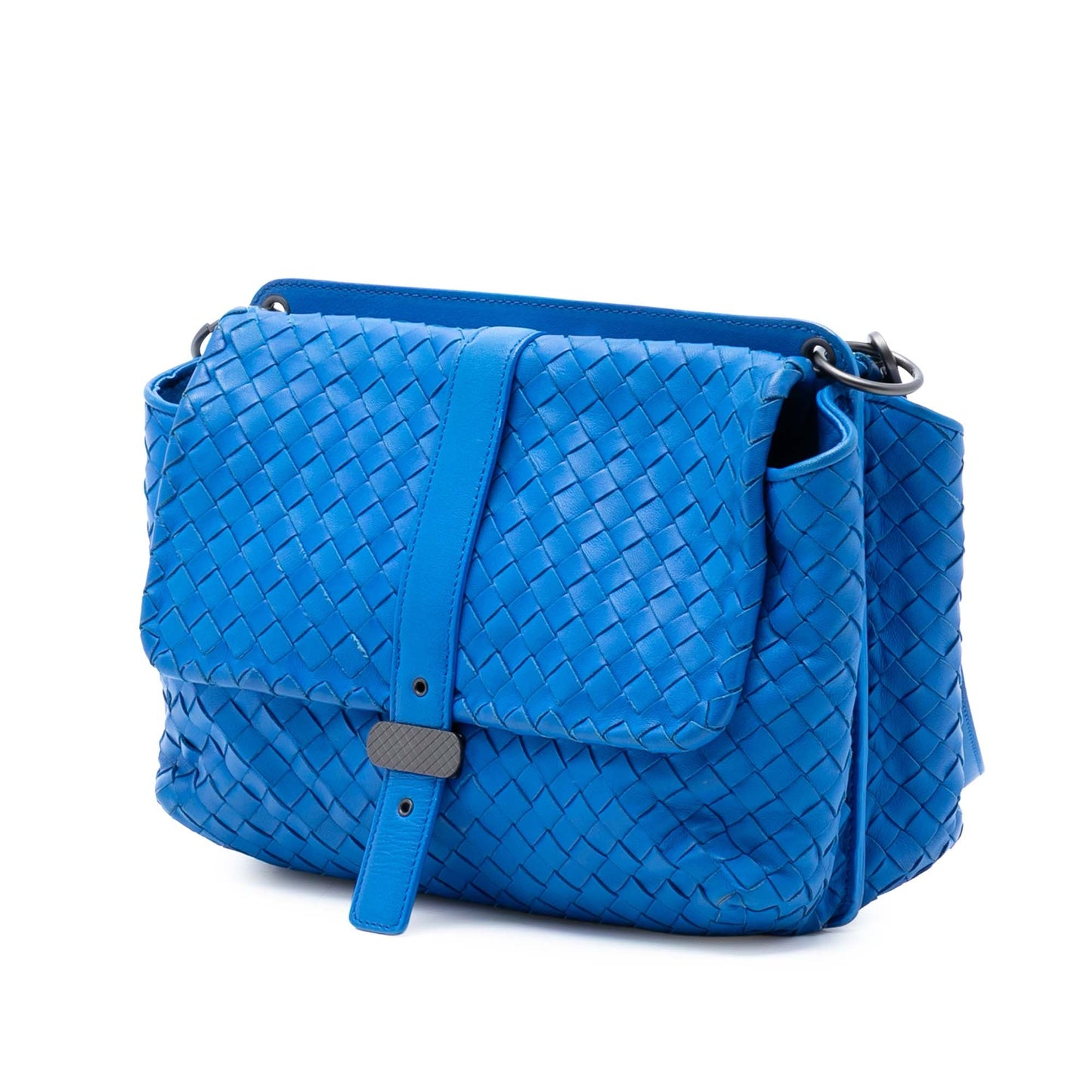 Bottega Veneta Nappa Intrecciato Double Sided Flap Crossbody