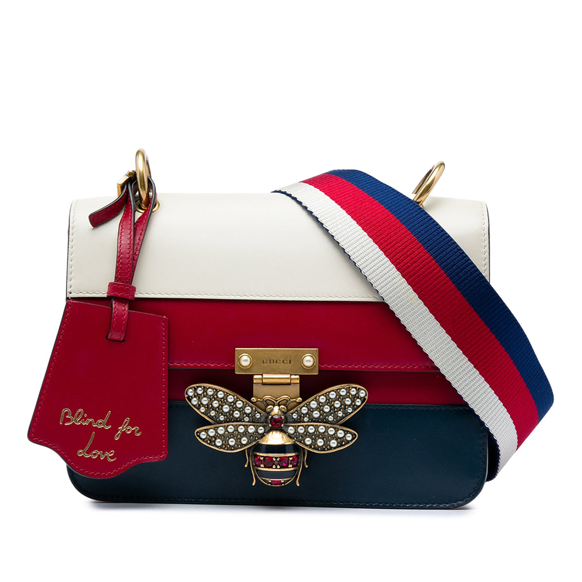 Gucci Medium Calfskin Queen Margaret Flap Shoulder Bag — Red