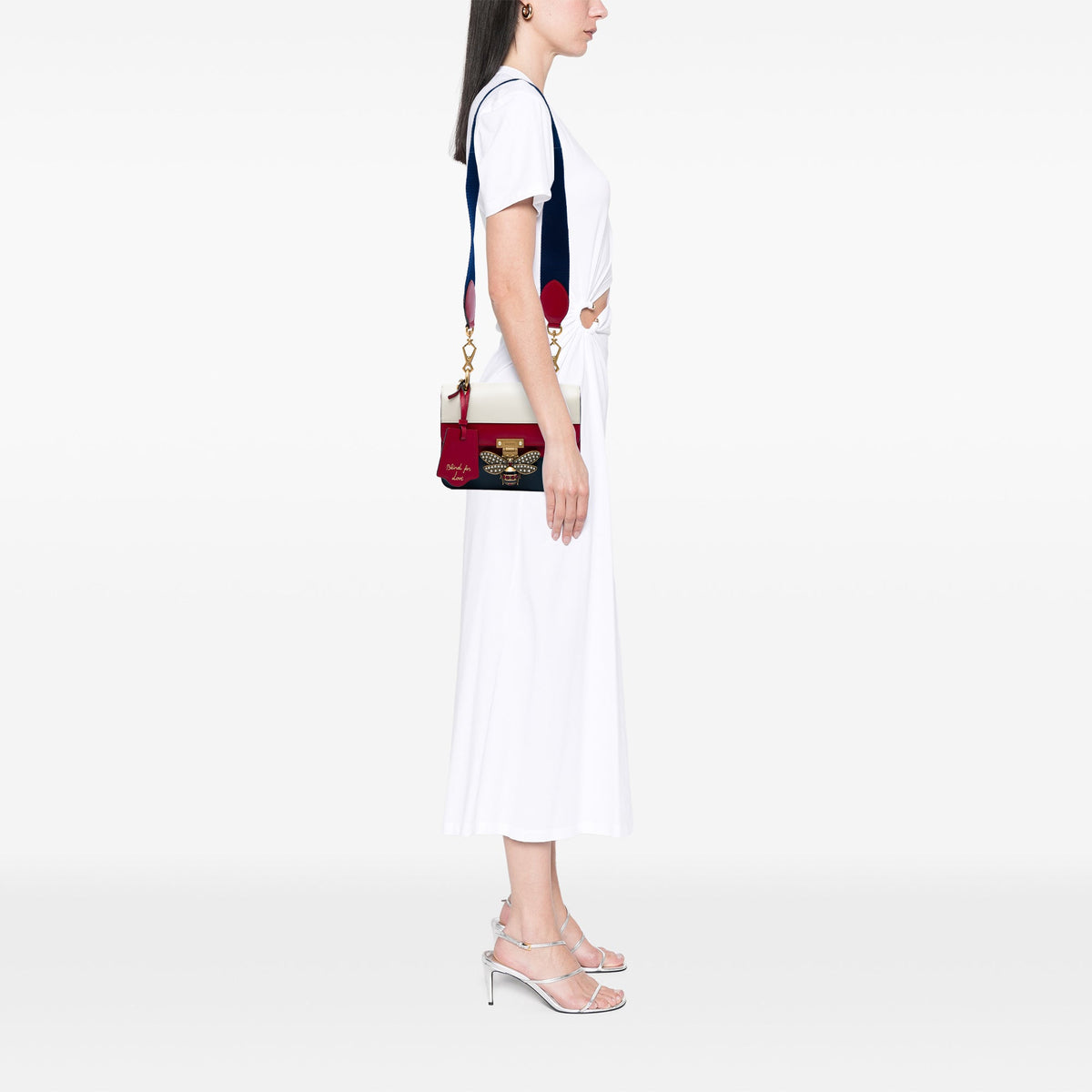 Gucci Medium Calfskin Queen Margaret Flap Shoulder Bag — Red