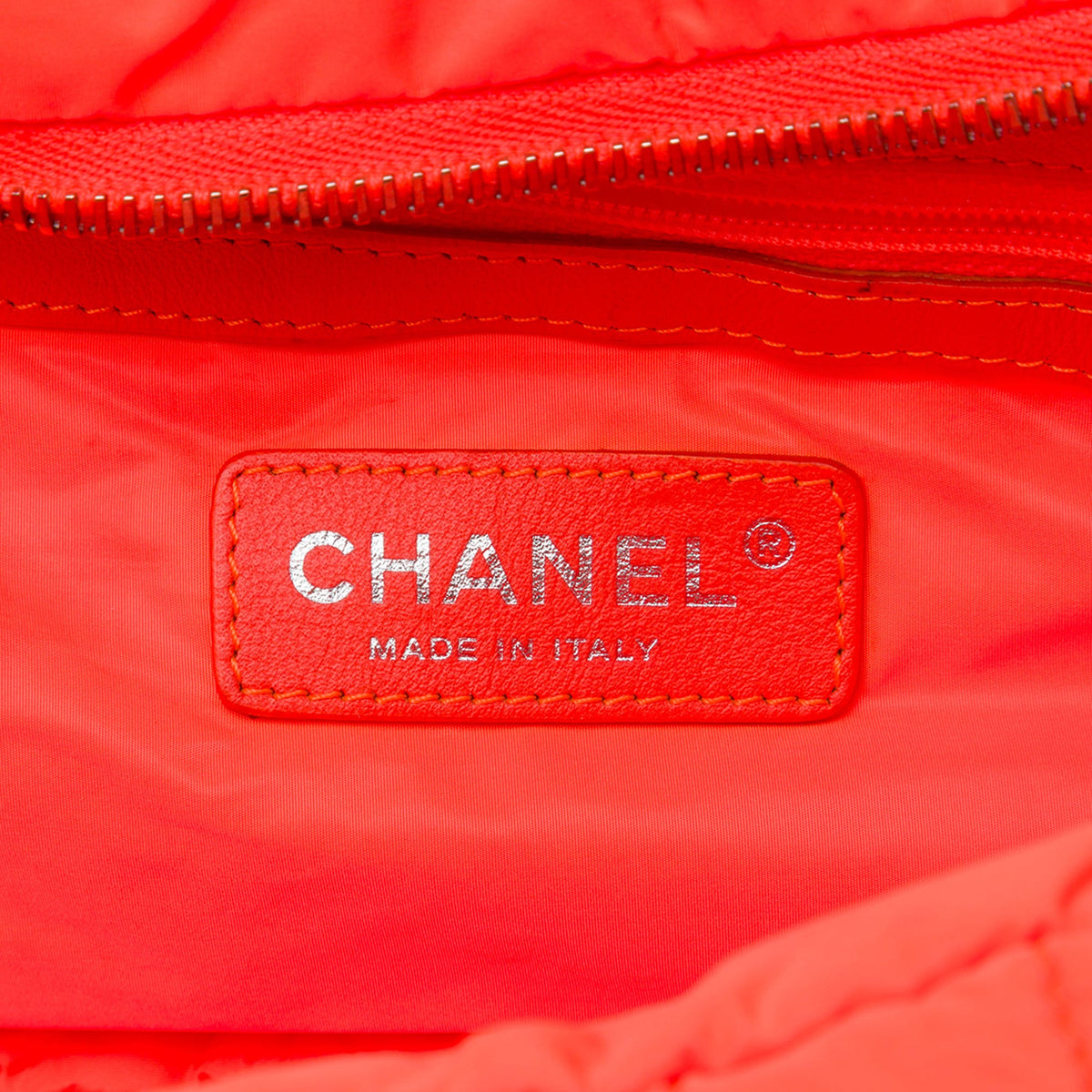 Chanel Jumbo Quilted Nylon Soft Shell Flap — Orange